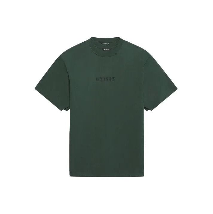 Balenciaga Balenciaga Green Logo Crew Neck T-Shirt Size US S / EU 44-46 / 1 - 1 Thumbnail