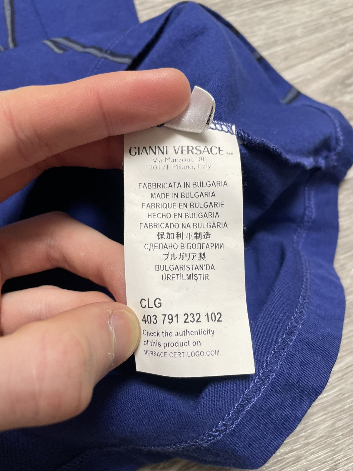 Versace Versace Collection Baroque Graphic Print Blue T-Shirt Size US XXL / EU 58 / 5 - 13 Thumbnail