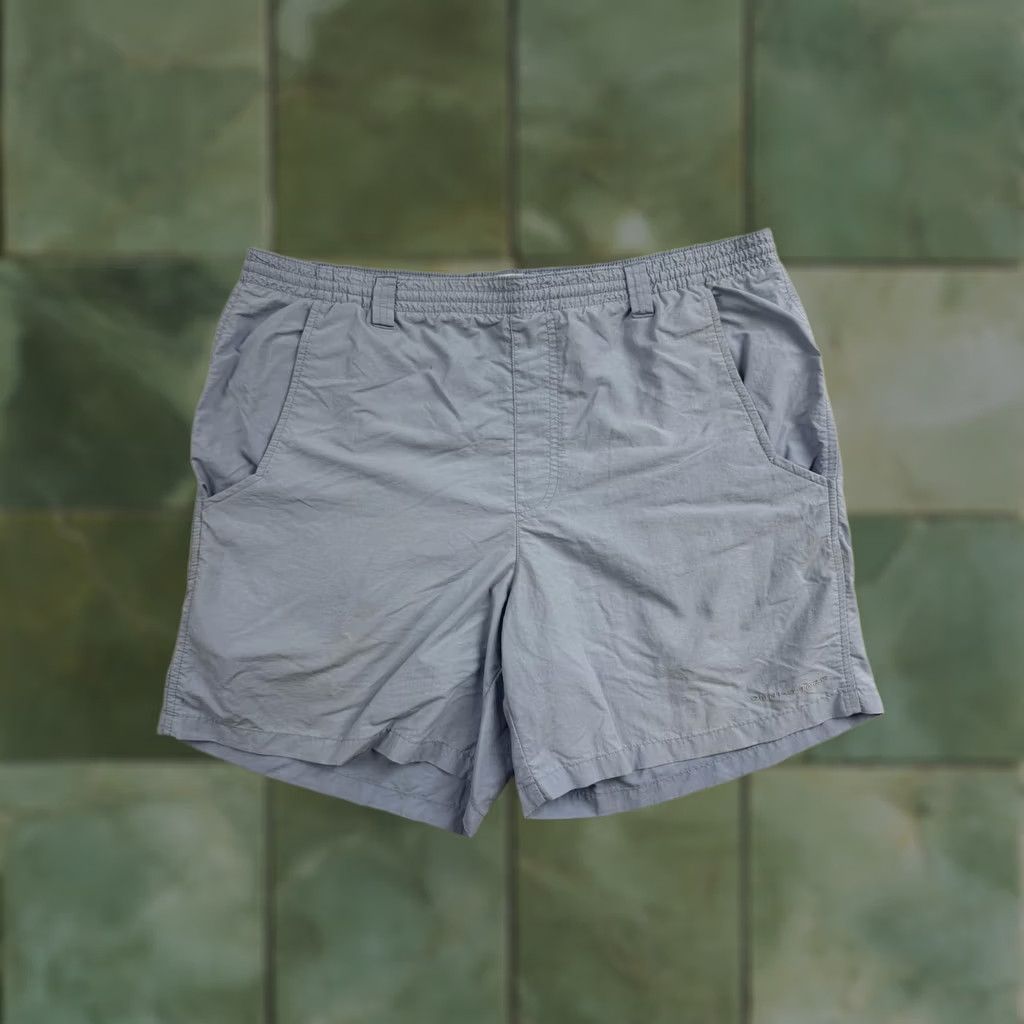 Vintage Columbia Mens S Shorts Blue Nylon Elastic Waist 5 Inseam Lightweight Casual Cargo Microfiber Quick Dry PFG Size US 29 - 1 Thumbnail