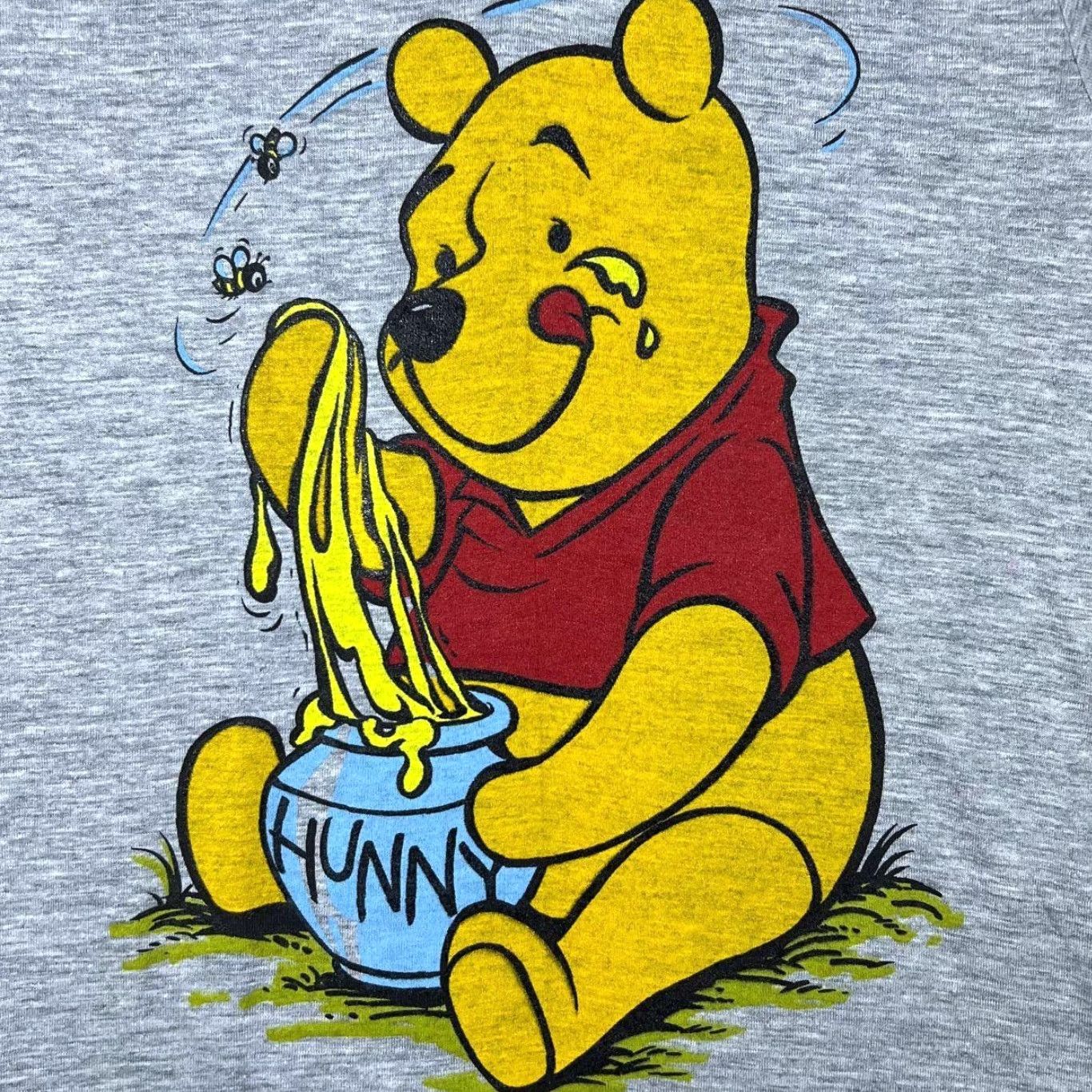 Disney VINTAGE Disney Winnie The Pooh “Hunny” Cartoon Graphic T-Shirt Womens M Grey Birthday 90s Cartoon Pooh Mens Womens Girls Boys Size M / US 6-8 / IT 42-44 - 3 Thumbnail