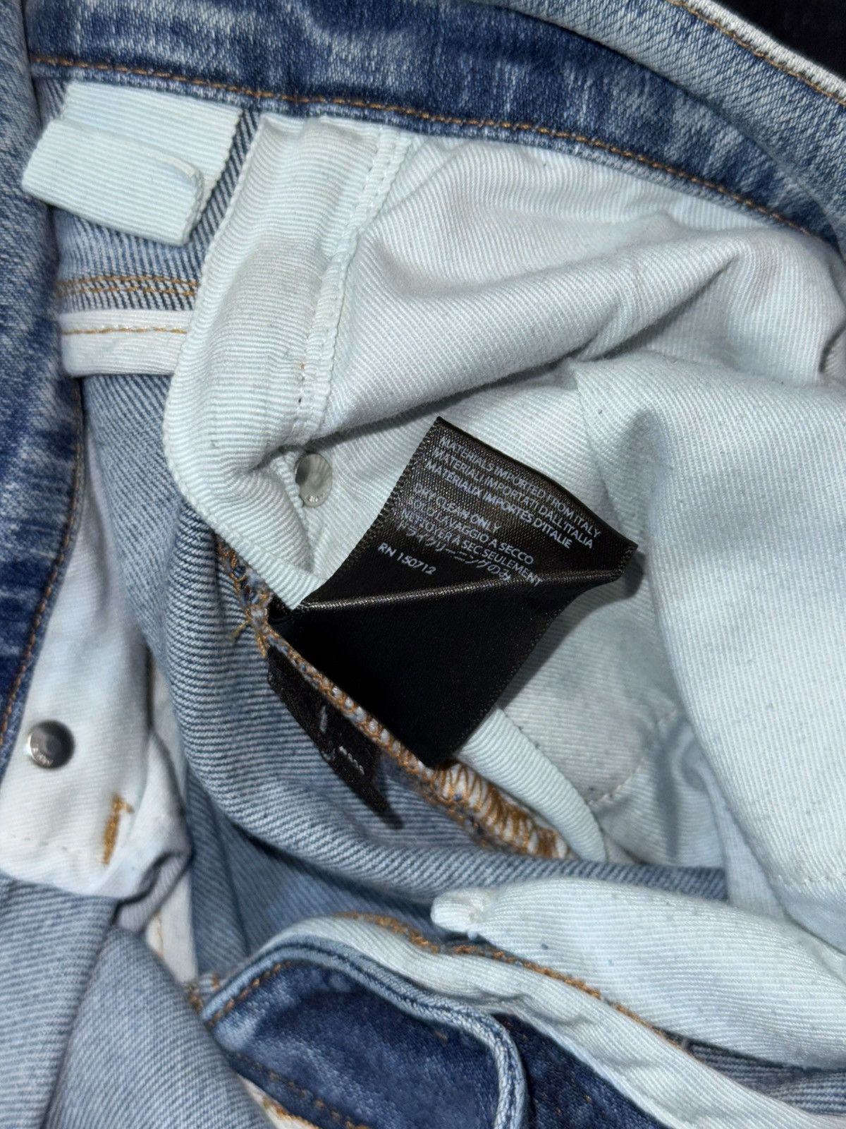 Amiri AMIRI MX1 PAINTED BLUE JEANS Size US 34 / EU 50 - 21 Thumbnail