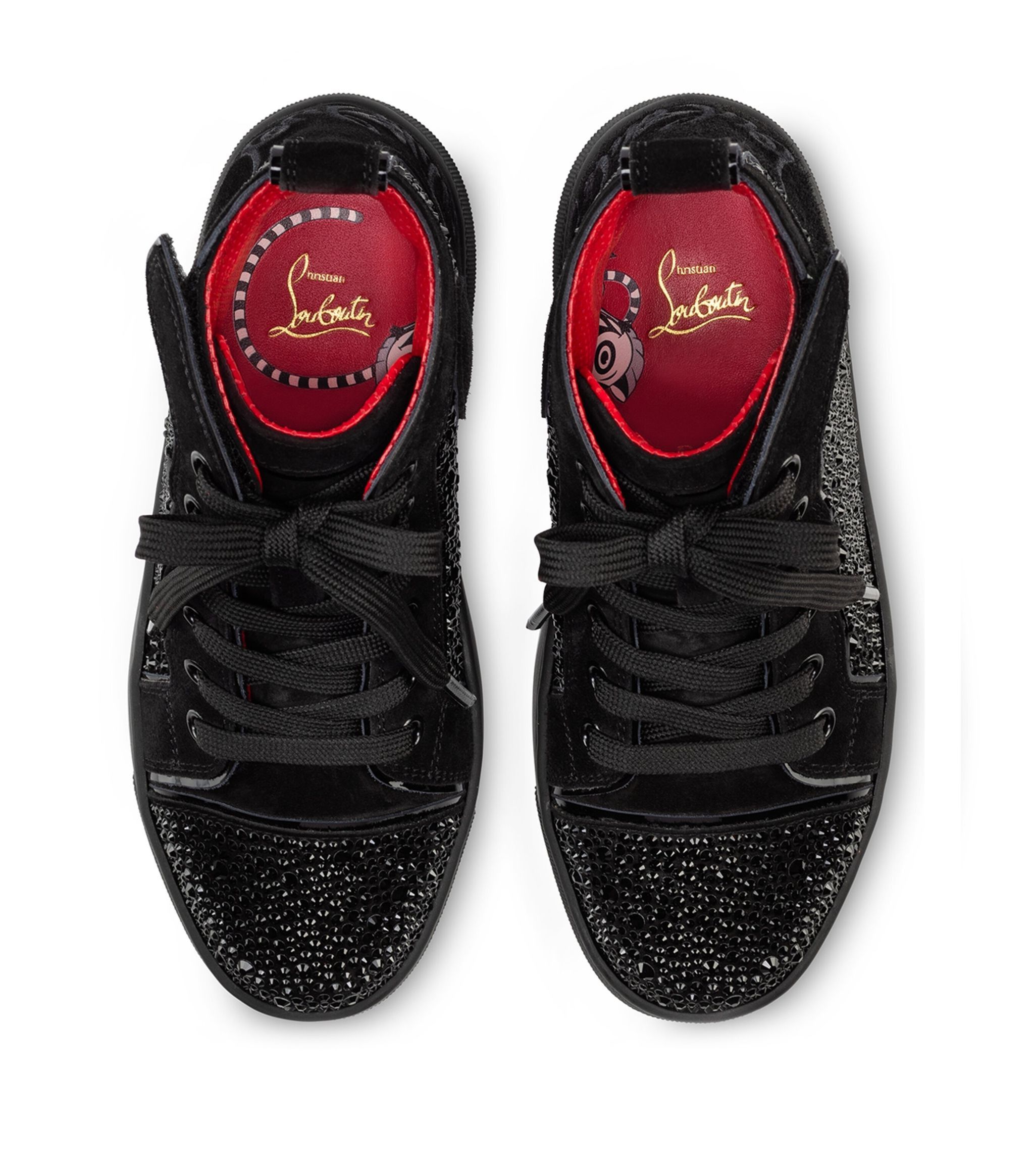 Christian Louboutin o1s1wg110924 Louisario Flat High Sneaker in Black Size US 8 / EU 41 - 4 Thumbnail