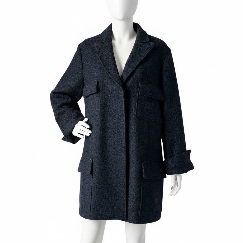 Marni Vintage Marni Wool Coat Black IT 40 US 6 Winter 2009 Unlined Size S / US 4 / IT 40 - 2 Thumbnail