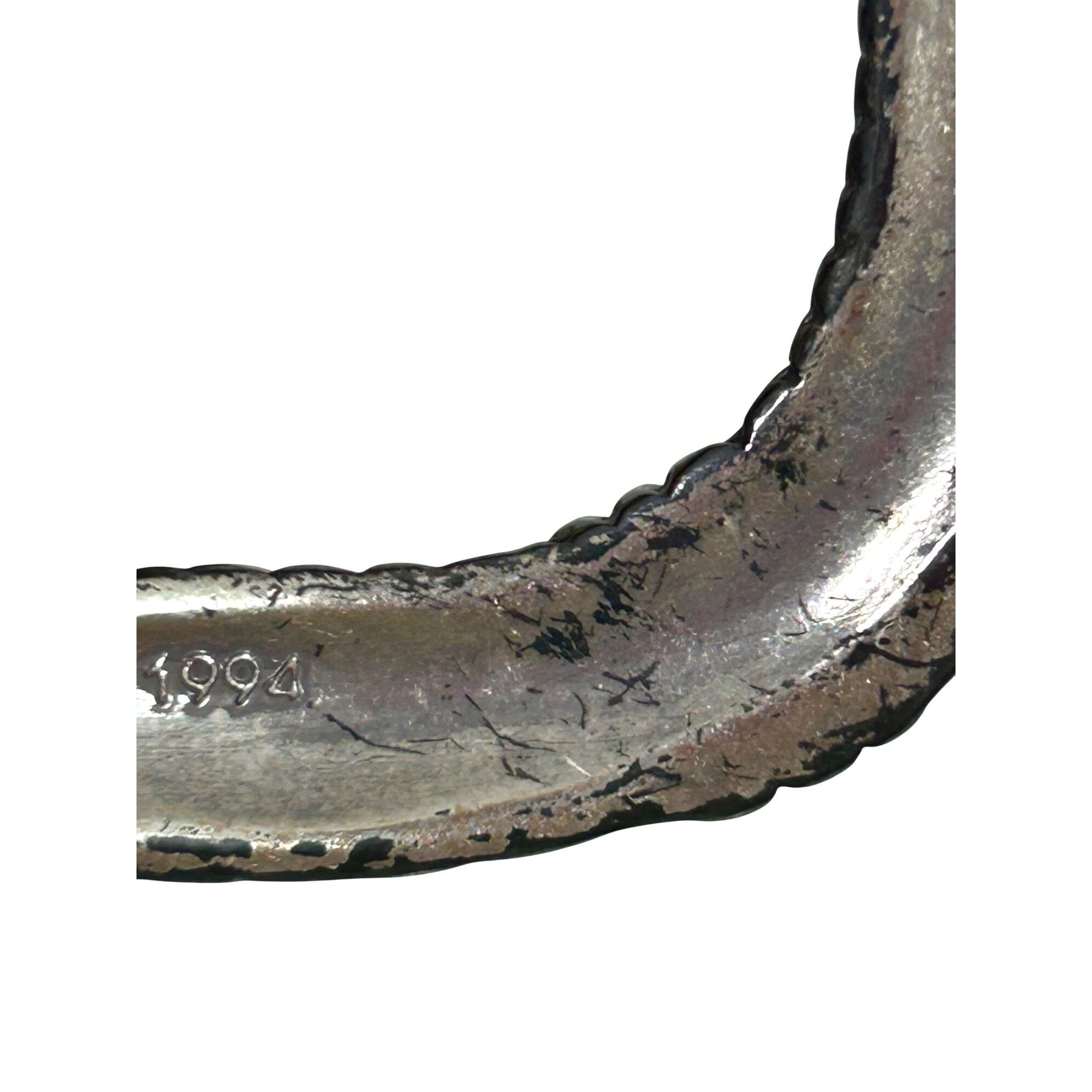 Brighton Brighton Vtg Belt S Brown Crocodile Silver Tone Twisted Rope Size ONE SIZE - 10 Thumbnail