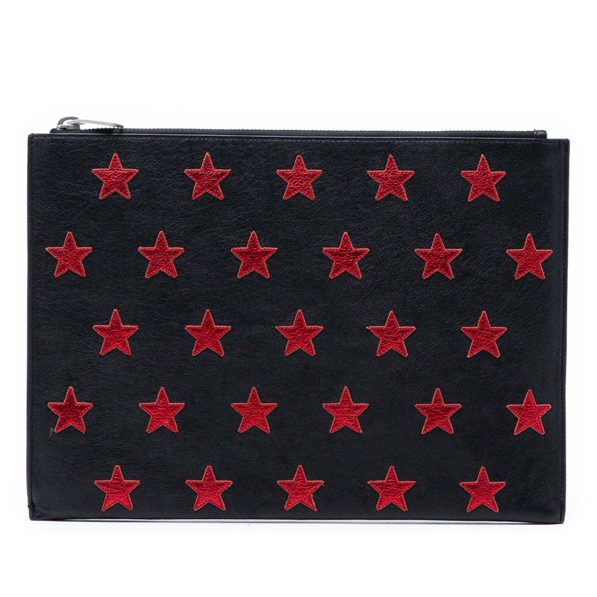 Saint Laurent Paris Leather Star Rider Tablet Pouch Size ONE SIZE - 1 Thumbnail