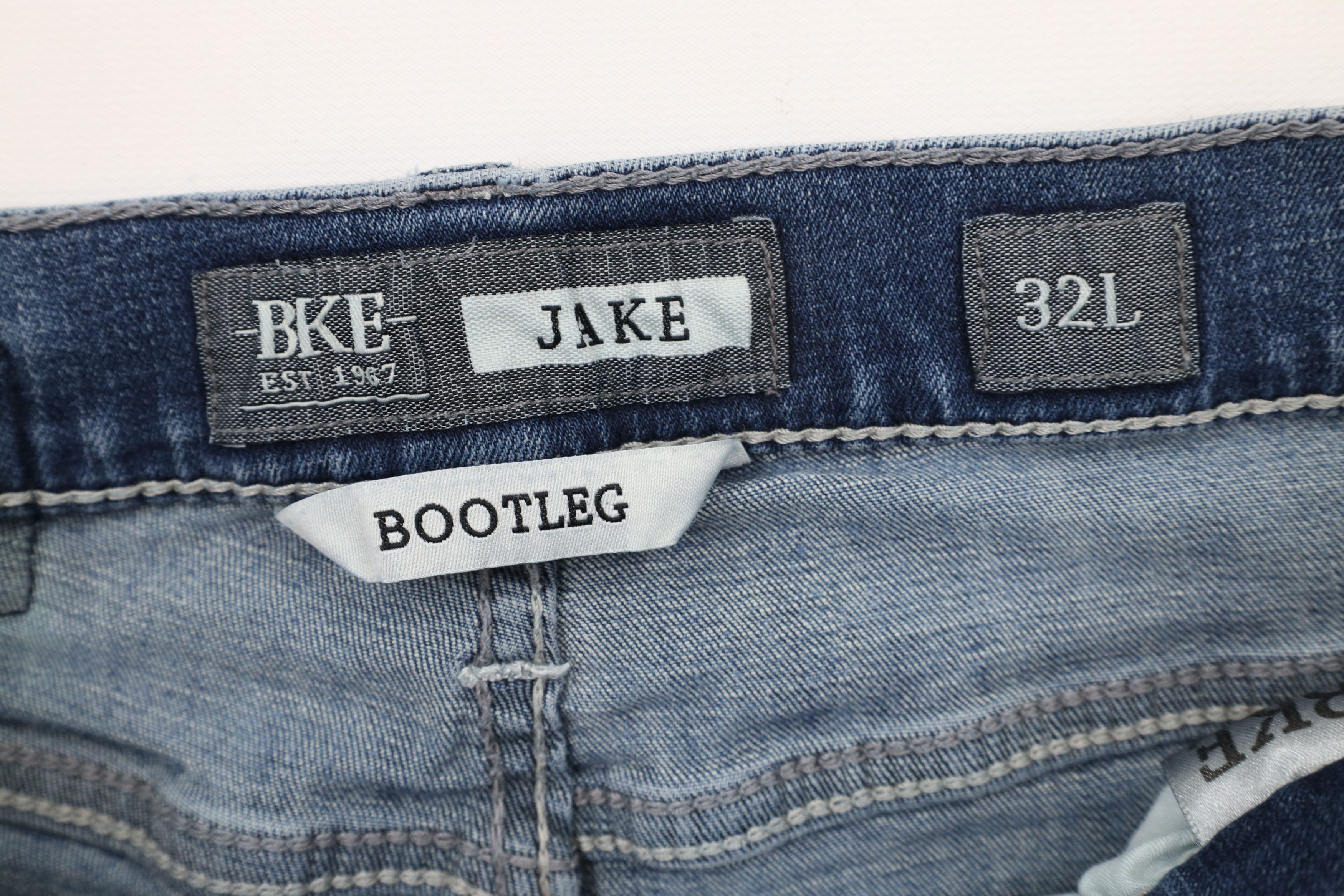 Vintage Buckle BKE Stitch Jake Stretch Bootleg Denim Jeans Blue Size US 32 / EU 48 - 9 Thumbnail