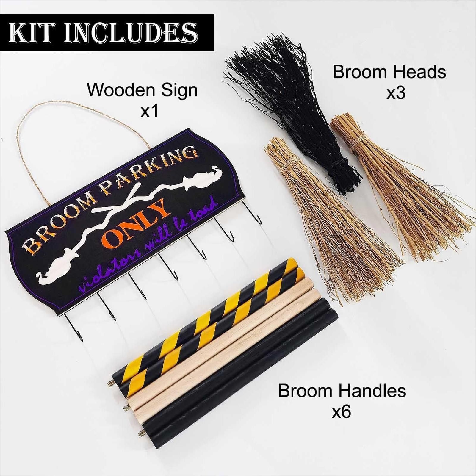 NASCAR LARGE Halloween Broom Parking Sign Witch Decor NEW Size ONE SIZE - 7 Thumbnail