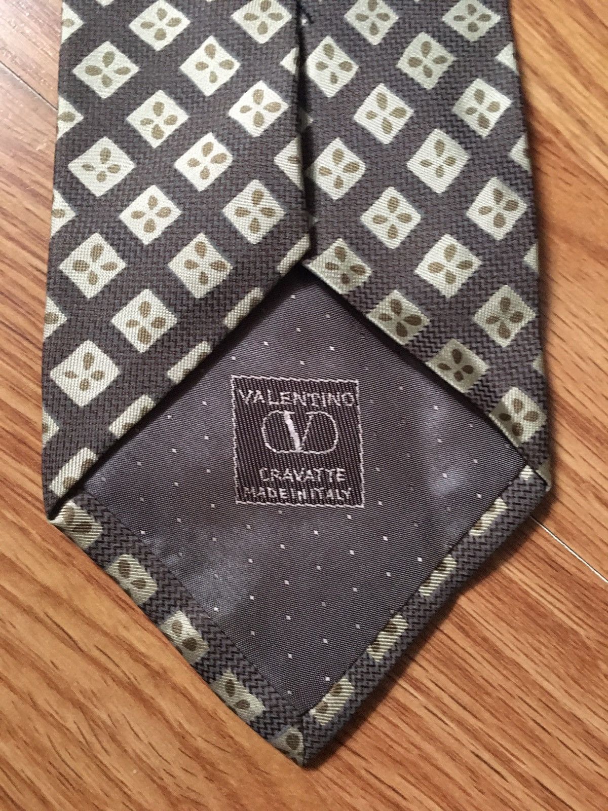 Valentino Valentino Cravatte Geometric Print Silk Mens Tie Size ONE SIZE - 3 Thumbnail
