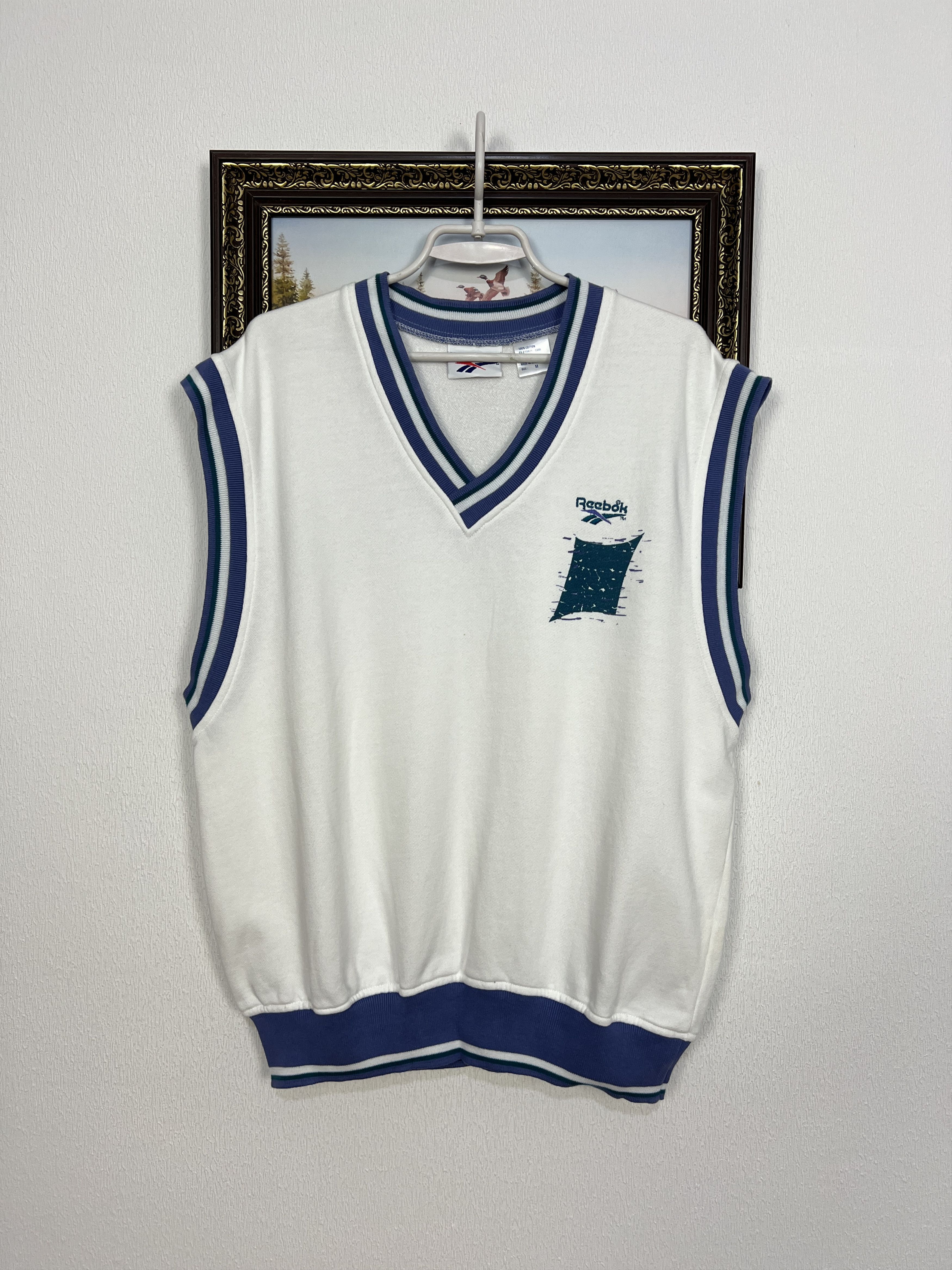 Reebok Vintage 90's Reebok Tennis Vest Jacket Edberg Lendl Agassi Size US M / EU 48-50 / 2 - 1 Thumbnail