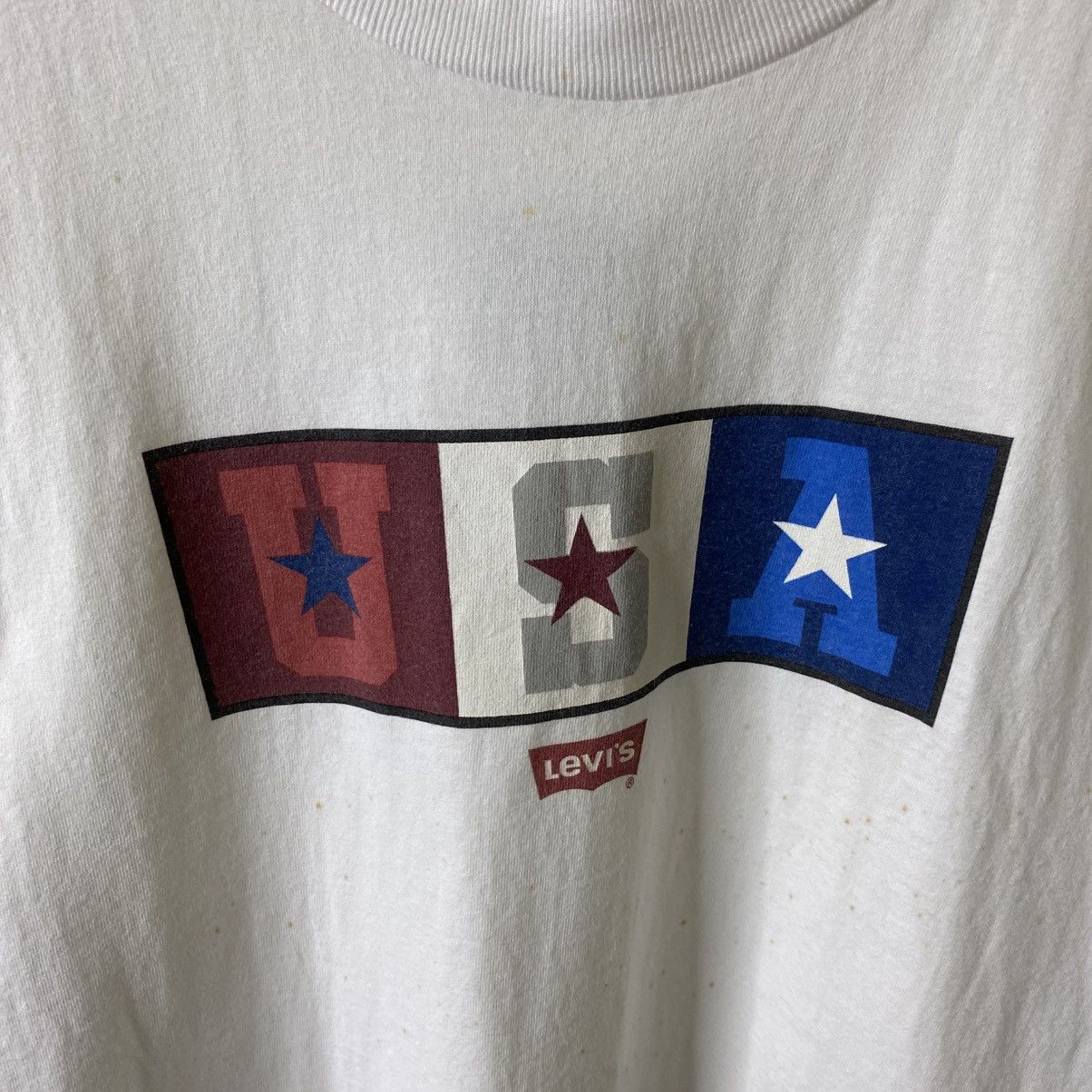 Levi's Vintage 1990s Levis USA Star T Shirt Size US L / EU 52-54 / 3 - 2 Thumbnail