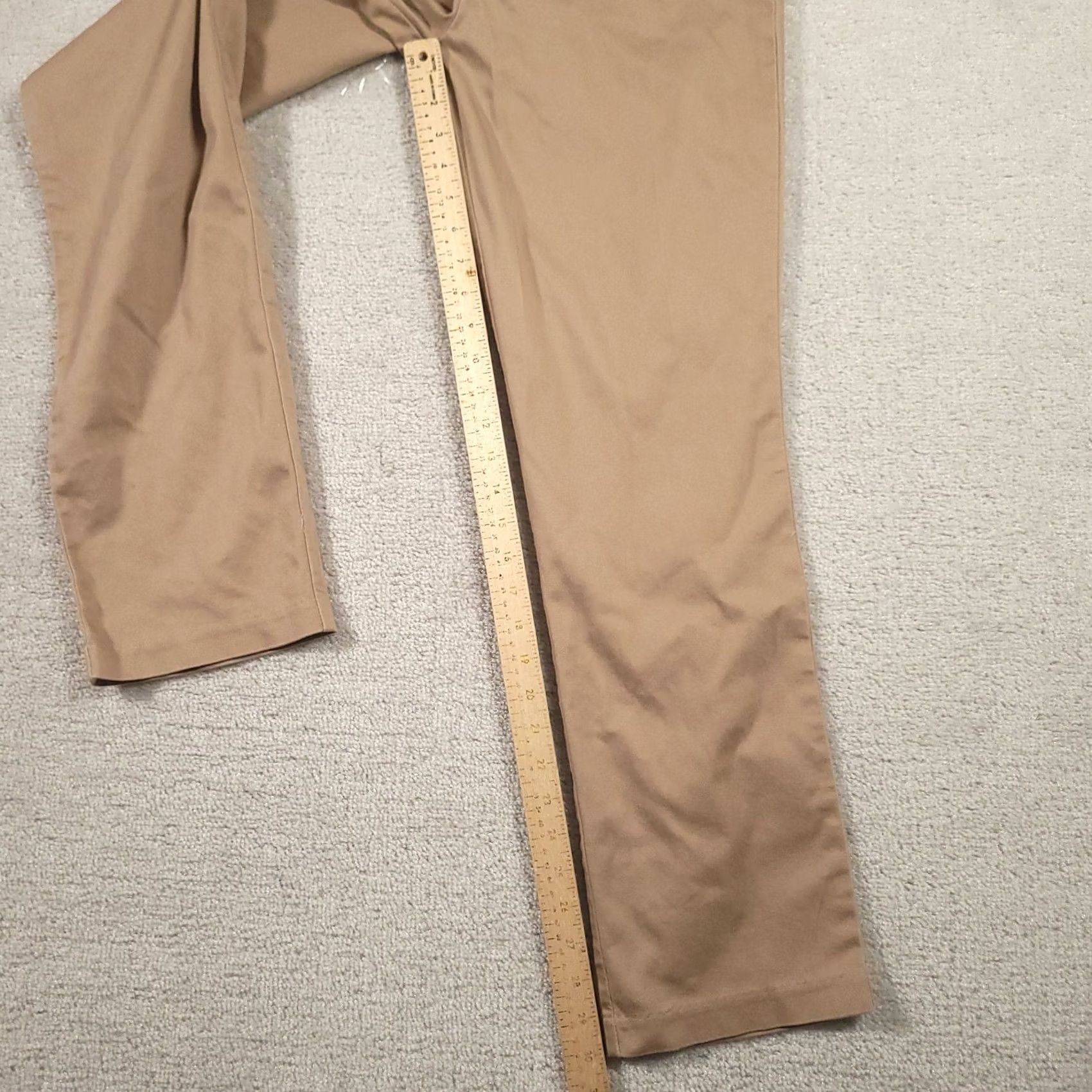 Lee Lee Pants Womens 8 Beige Stretch Waistband Twill Straight Leg Chino Casual Size 30" / US 8 / IT 44 - 4 Thumbnail