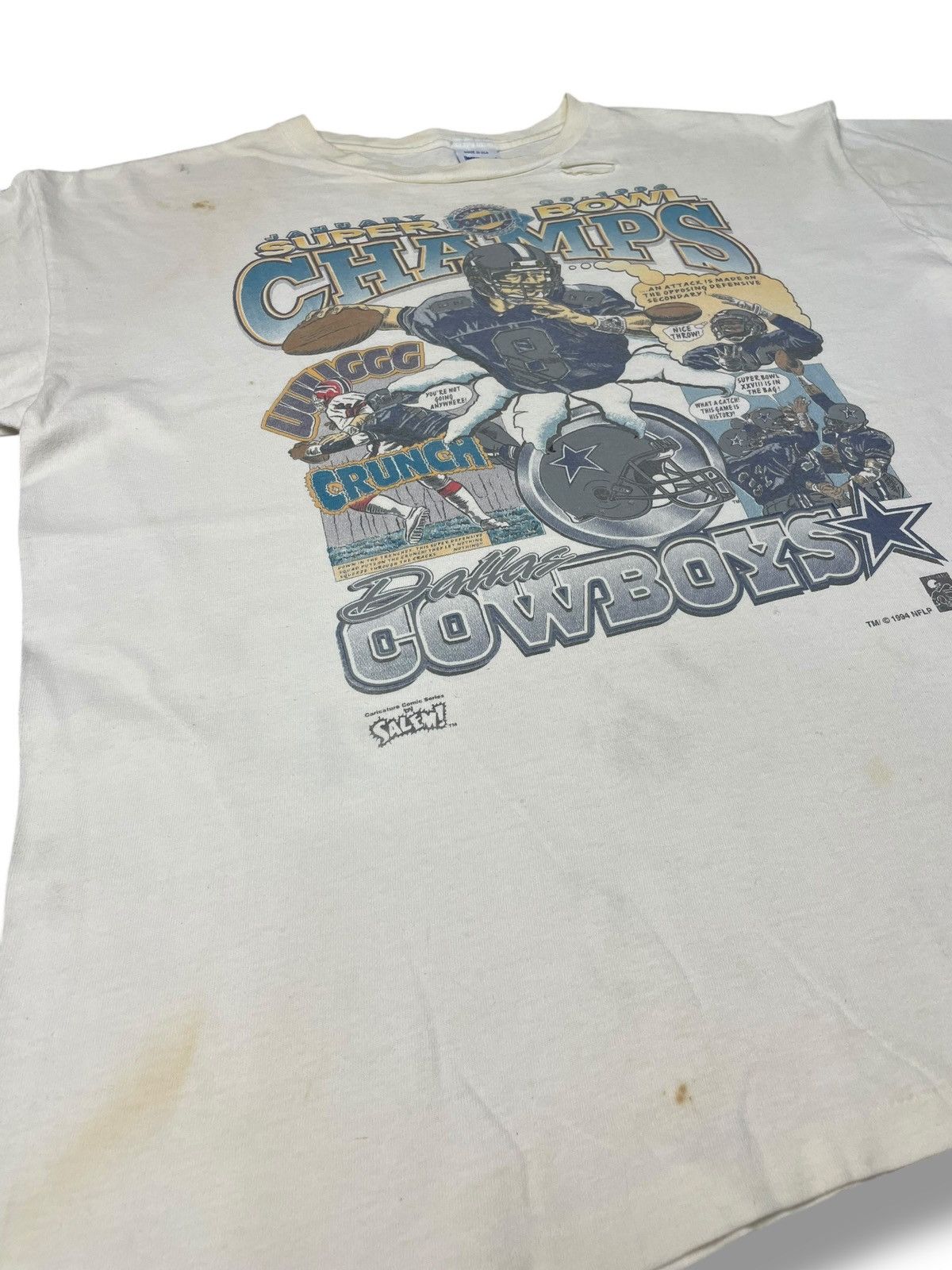 NFL × Salem Sportswear × Vintage Vintage Dallas Cowboys Comic Shirt Size US L / EU 52-54 / 3 - 3 Thumbnail