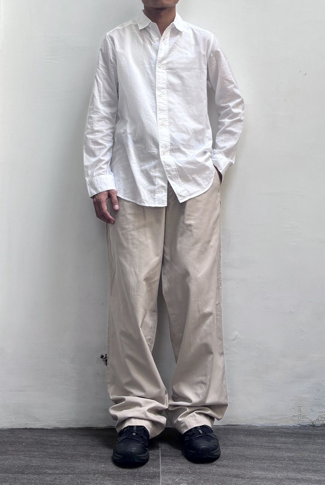 Yohji Yamamoto FREE TAX! Ys Basic White Ls Shirt Size US S / EU 44-46 / 1 - 1 Thumbnail