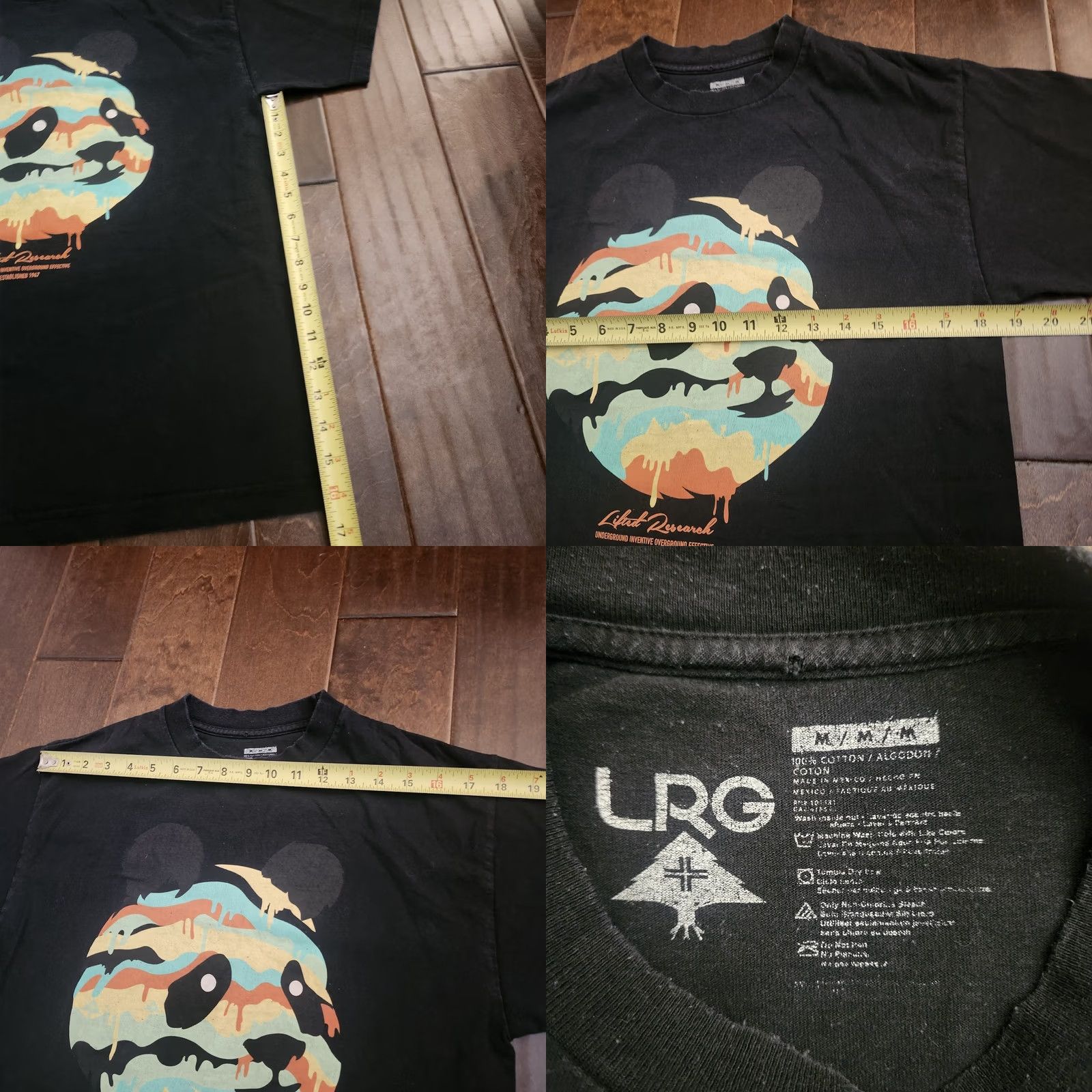 Vintage LRG Shirt Mens M Black Lifted Research Group Panda Graphic Streetwear Size US M / EU 48-50 / 2 - 8 Thumbnail