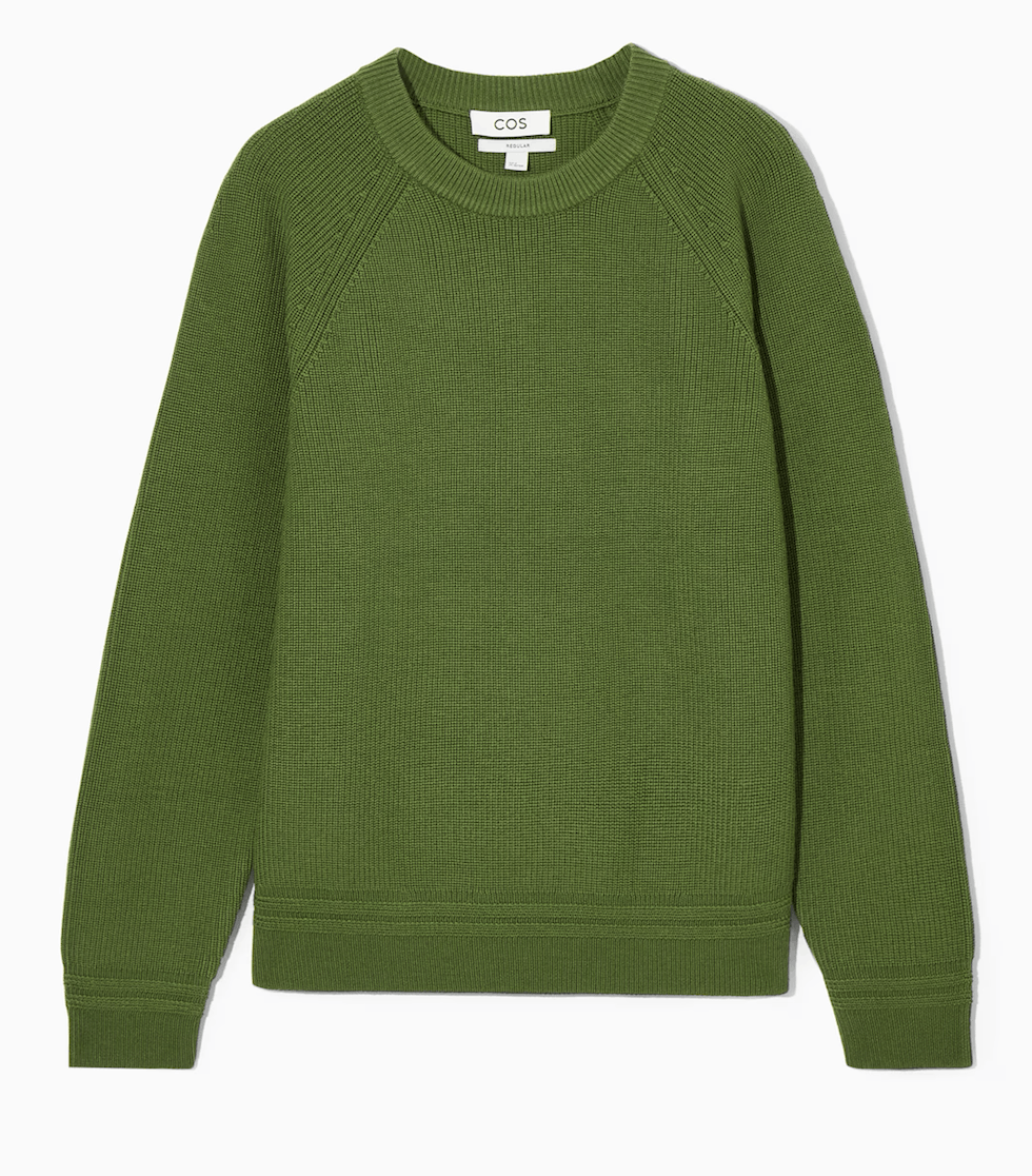 Cos Green Crew Neck Wool Sweater Size US M / EU 48-50 / 2 - 1 Thumbnail