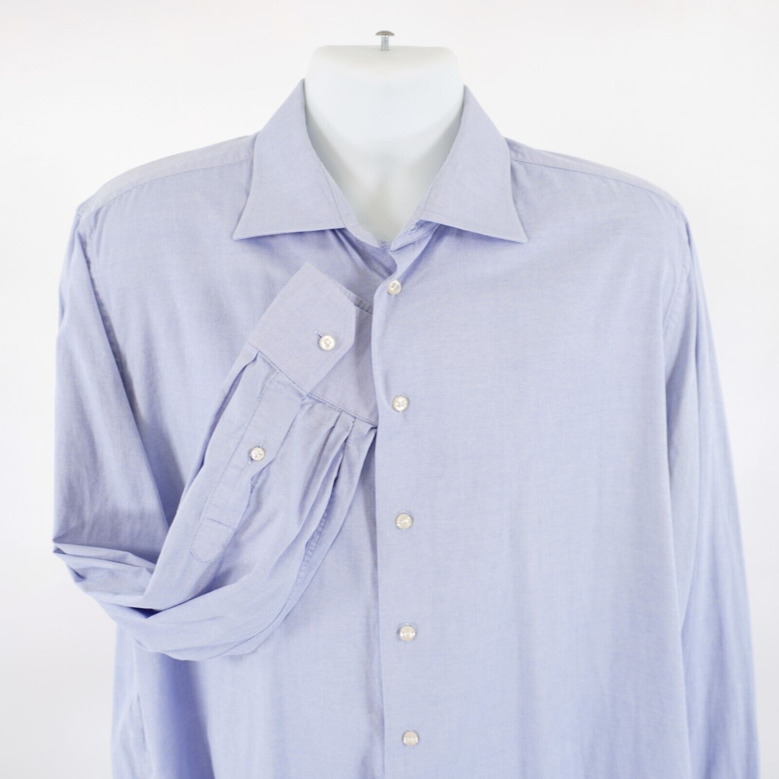 Designer DAMAGED Camicissima Slim Blue 45-18 Collared Dress Shirt Size US XXL / EU 58 / 5 - 1 Thumbnail