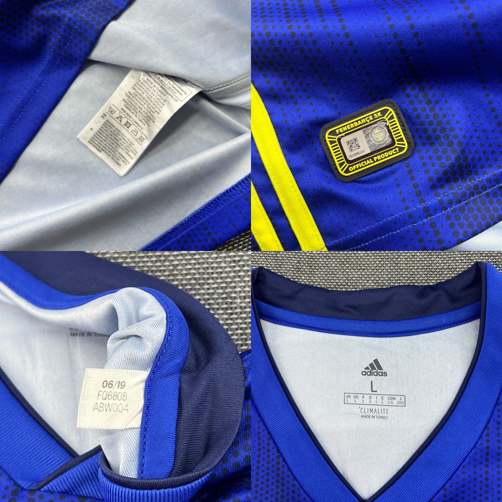 Adidas Fenerbache 2019 2020 Away Adidas Shirt Football Jersey Mens Large Blue XS? Size US L / EU 52-54 / 3 - 8 Thumbnail