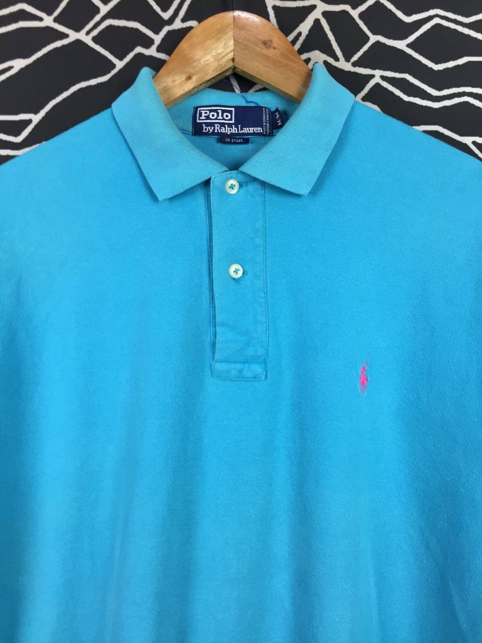Polo Ralph Lauren Vtg Polo Ralph Lauren Pony Logo Turquoise Polo Shirt Size US M / EU 48-50 / 2 - 3 Thumbnail