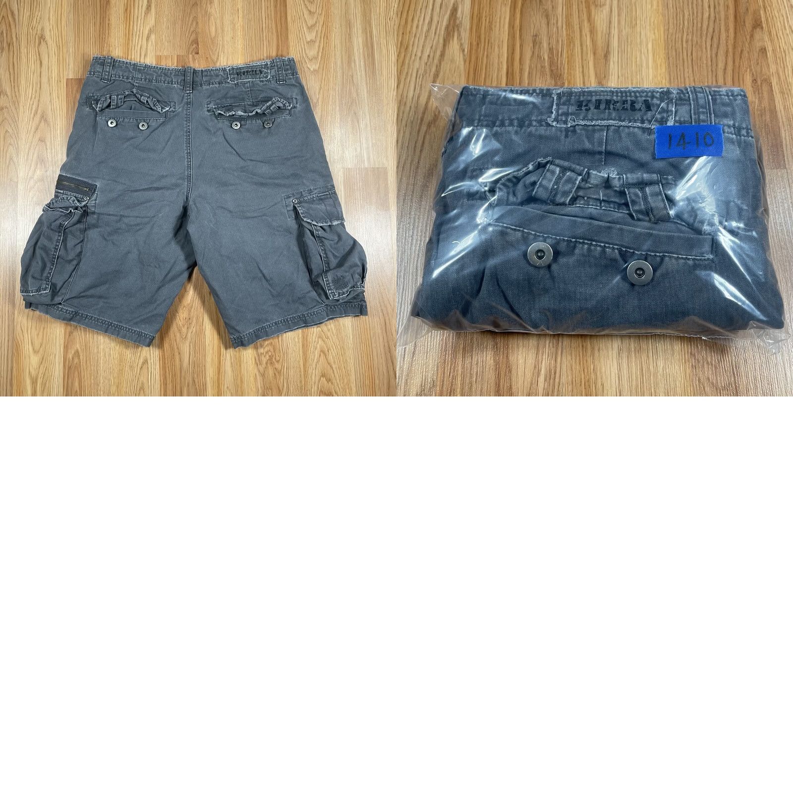 Vintage Kirra Cargo Shorts Mens 34W Gray Khaki Utility Flat Front Pockets 100% Cotton - Vintage - Sales Size US 34 / EU 50 - 9 Thumbnail