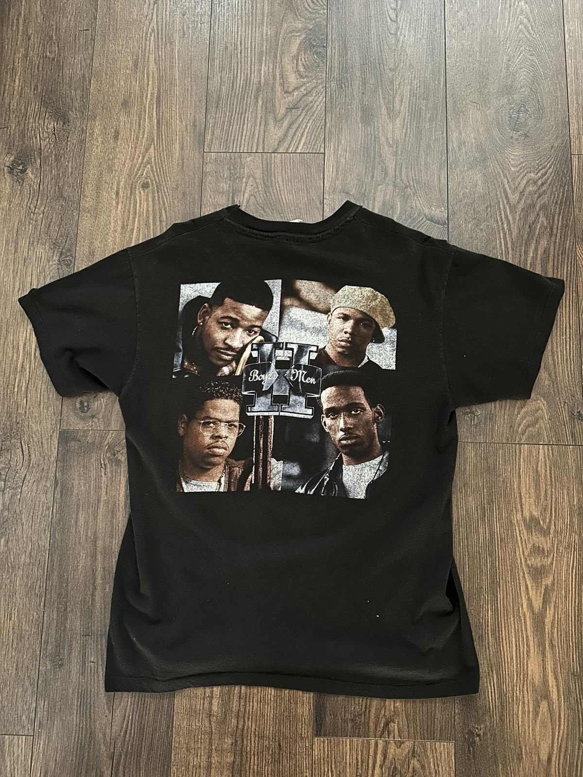 image of Vintage 90's Boyz 2 Men Shirt in Black (Size Large)