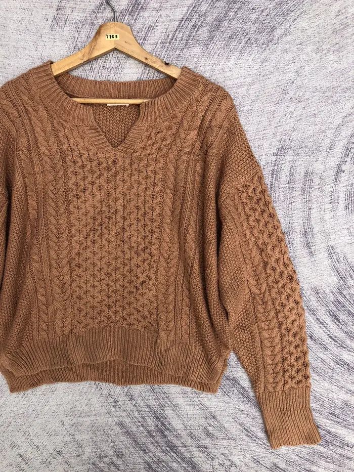 Designer × Vintage Japanese Knitsweater Pureknit Memeri/Jumper Like Crop Top Size US XL / EU 56 / 4 - 10 Thumbnail