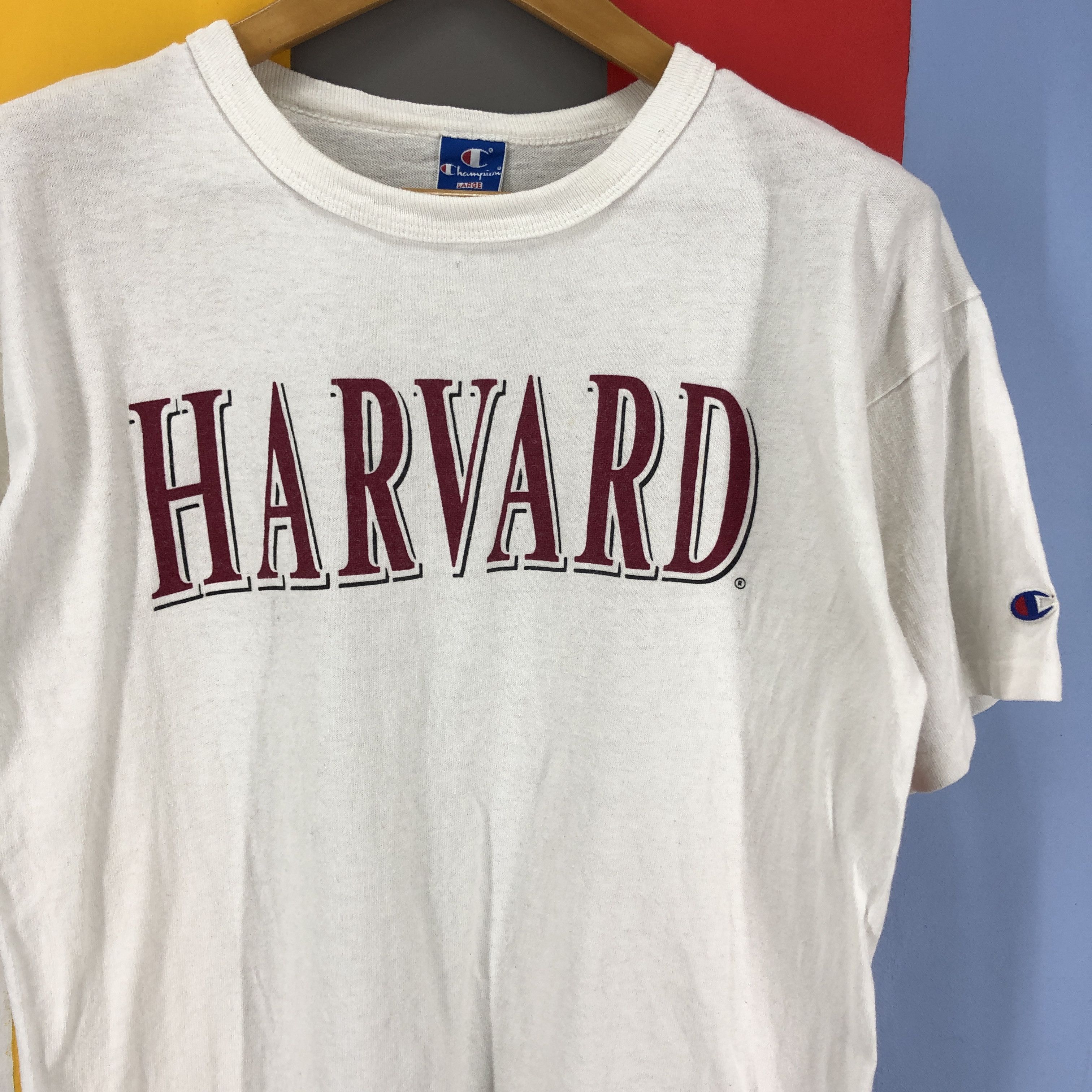 Champion 90s Vintage CHAMPION x HARVARD Crew Neck T Shirt #0993/AI Size US M / EU 48-50 / 2 - 2 Thumbnail