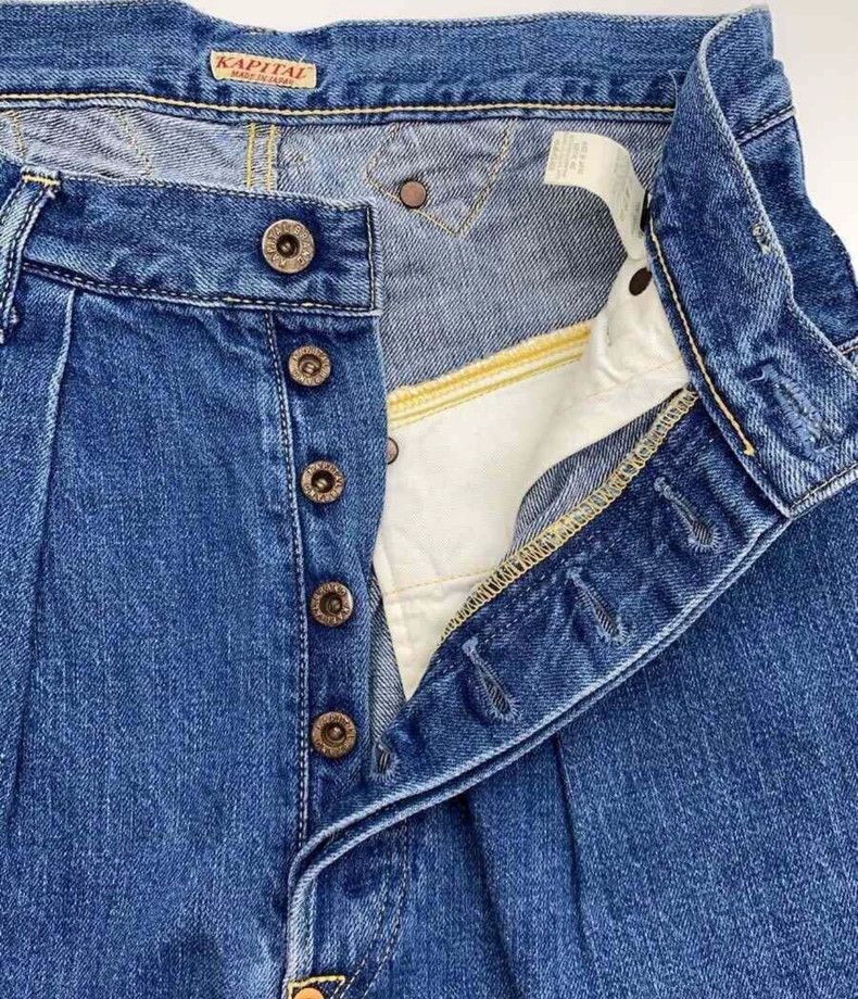 Kapital Kapital Kapital Vintage Straight Leg Jeans-2506 Size US 29 - 3 Thumbnail
