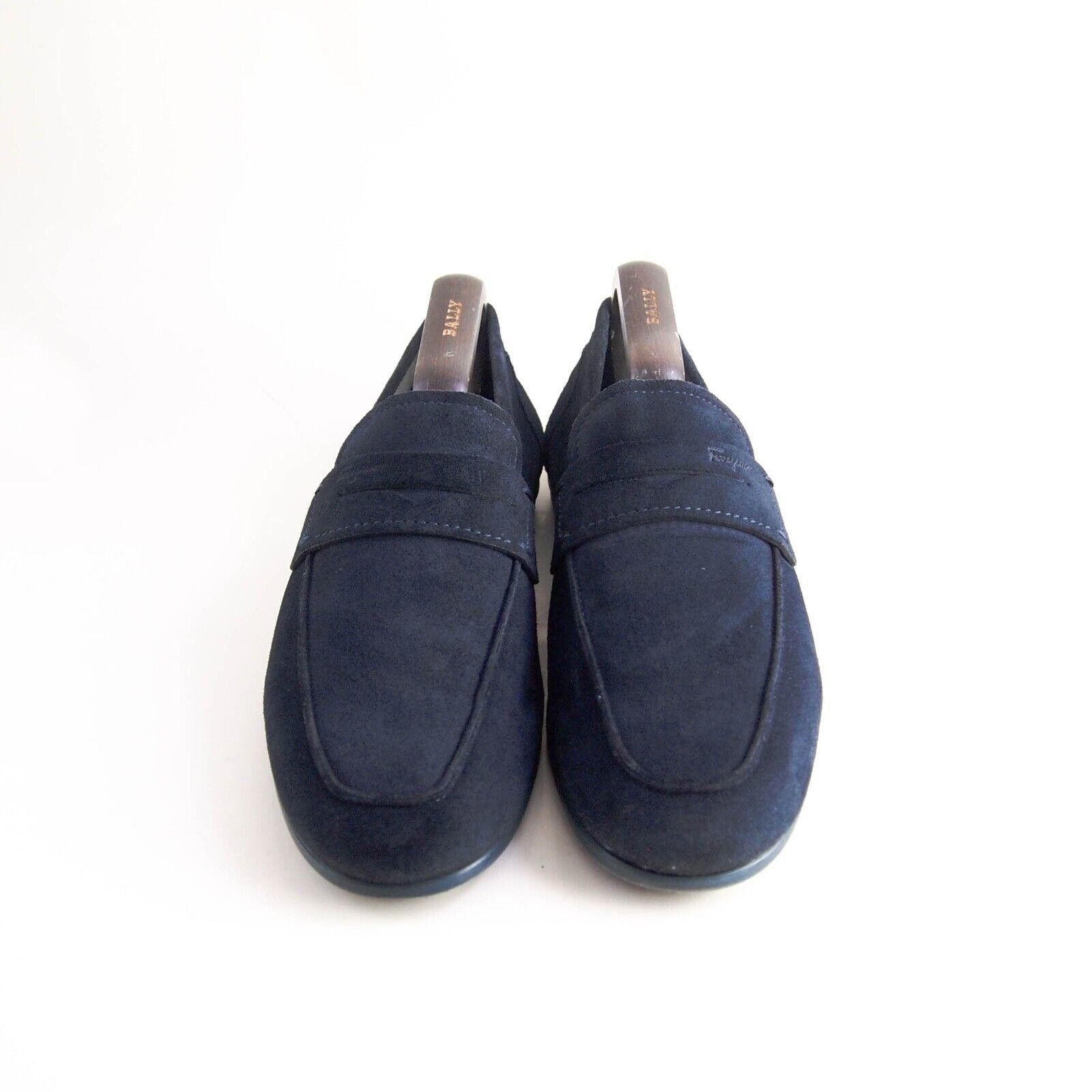Salvatore Ferragamo Ferragamo Penny Loafers Blue Suede EU 41.5 US 8.5 Size US 8.5 / EU 41-42 - 3 Thumbnail