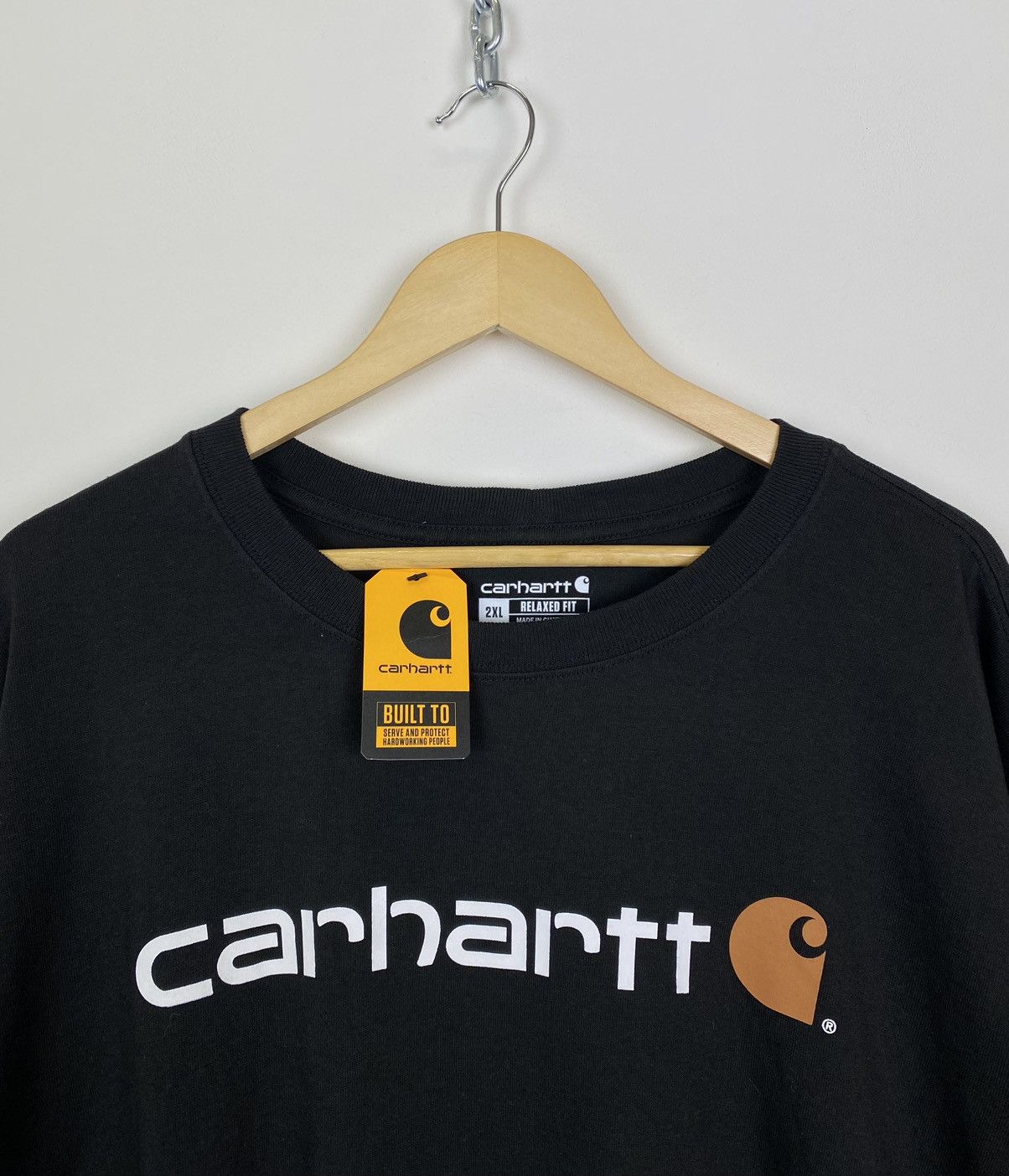 Carhartt NWT Carhartt Relax Fit Heavyweight Long-Sleeve T-Shirt Black Size US XXL / EU 58 / 5 - 2 Thumbnail