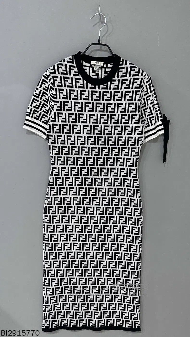 Fendi Fendi Black and white double F floral maxi dress Size XS / US 0-2 / IT 36-38 - 3 Thumbnail