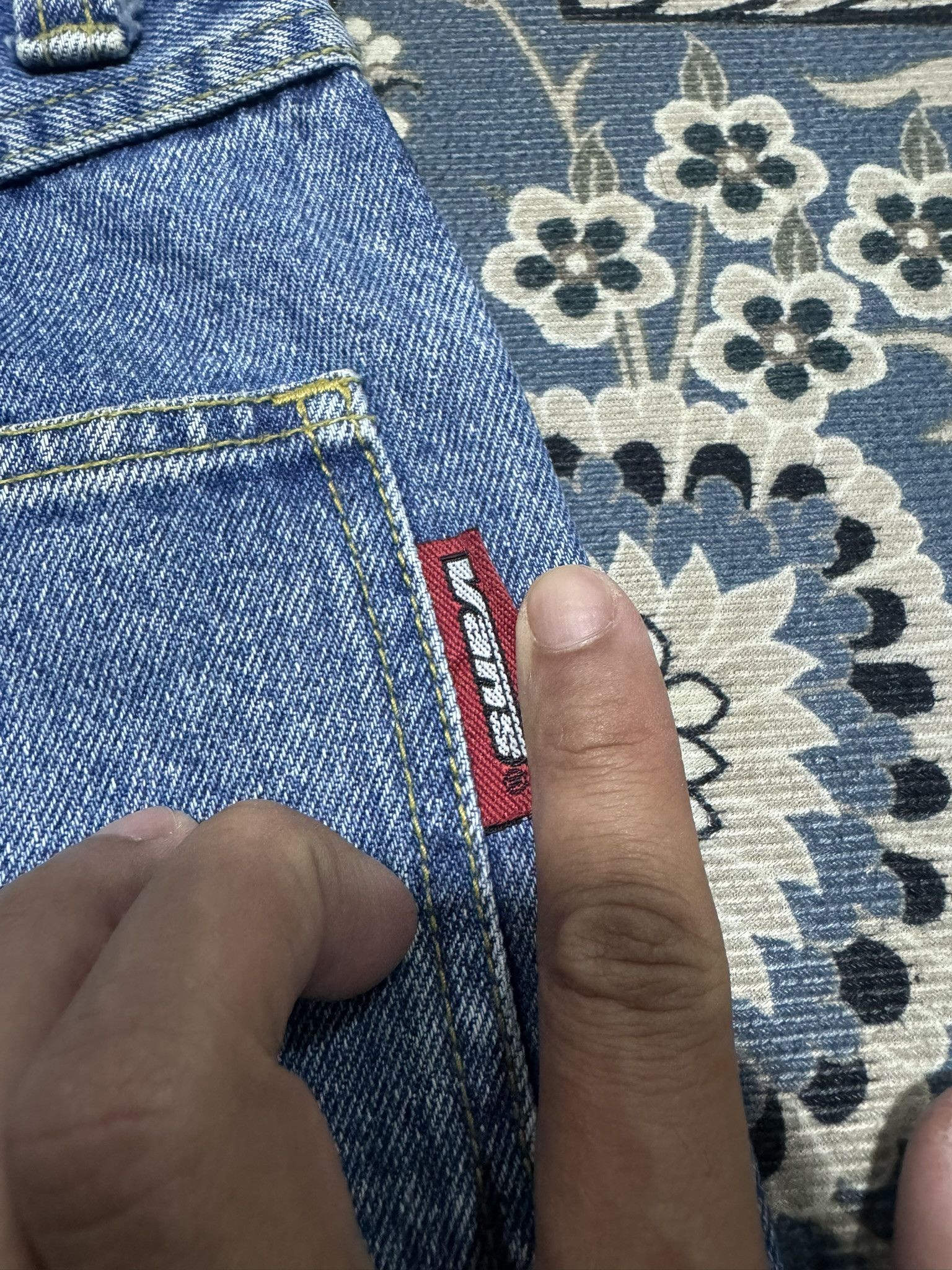 Menace × Shorty's Skateboards × Vans Vintage 90's Vans Baggy Skateboard Pants Denim Hip Hop Size US 30 / EU 46 - 7 Thumbnail