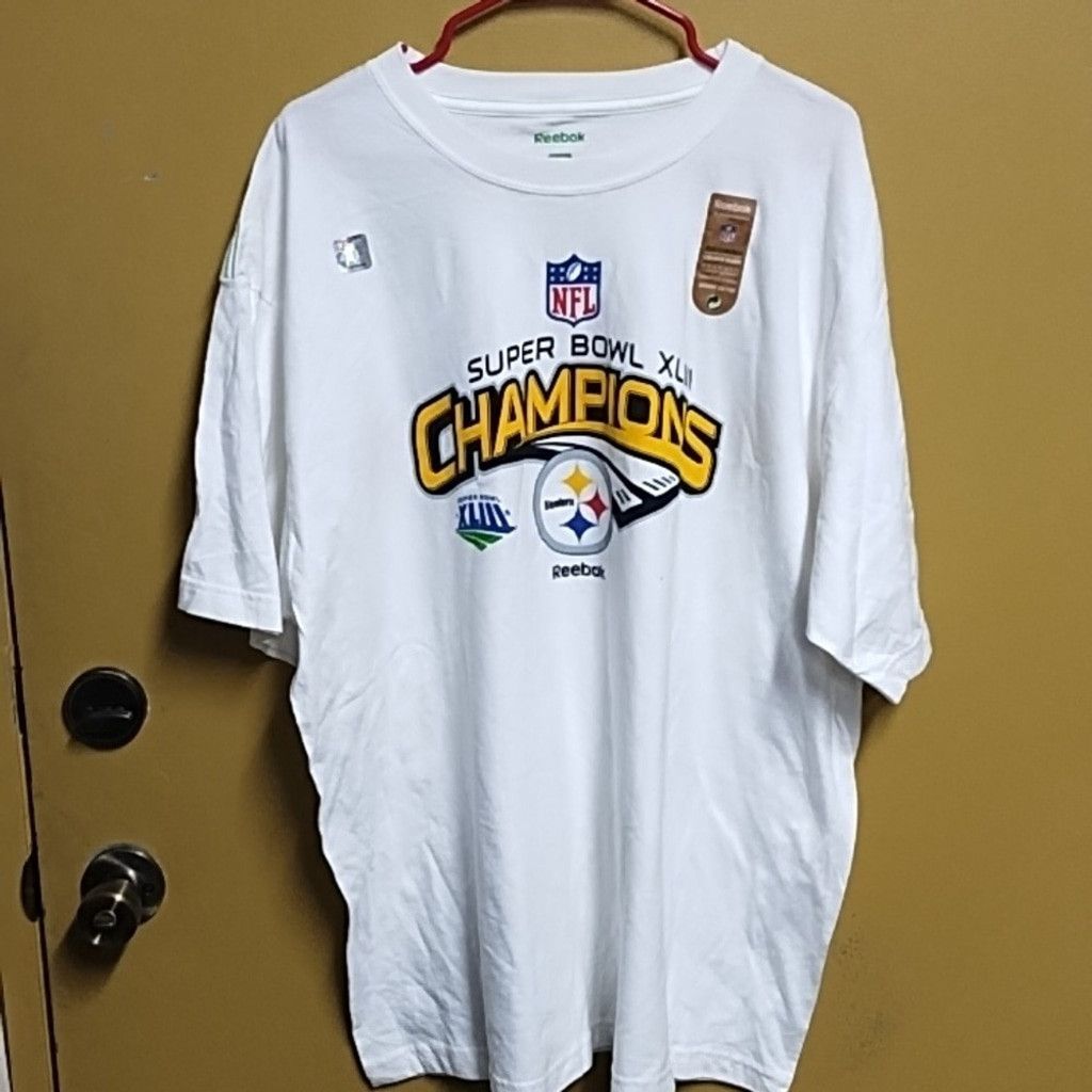 Reebok NFL Super Bowl XLIII Champion Steelers Authentic T-shirt Size US XXL / EU 58 / 5 - 1 Thumbnail