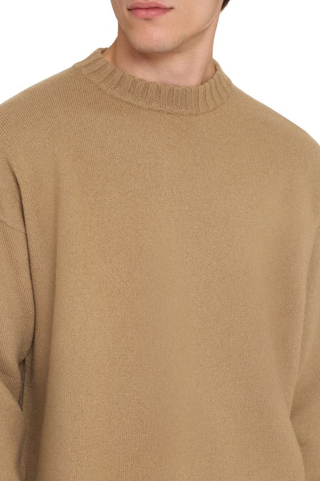 Jil Sander o1y1124 Cashmere Blend Crew-Neck Sweater in Camel Size US M / EU 48-50 / 2 - 5 Thumbnail