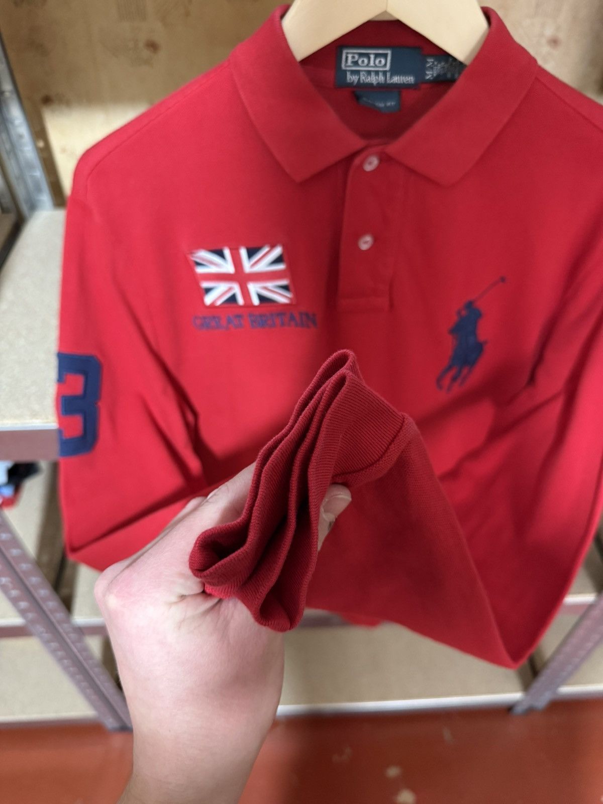 Polo Ralph Lauren × RRL Ralph Lauren × Rugby Ralph Lauren Vintage PRL Ralph Lauren Great Britain GBR Longsleeve Polo Size US M / EU 48-50 / 2 - 7 Thumbnail