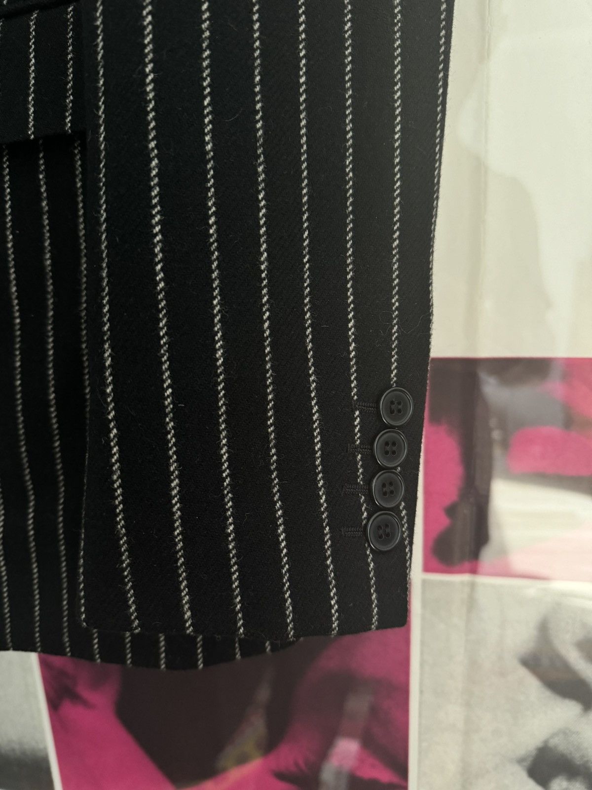 Hedi Slimane × Saint Laurent Paris FW15 Runway Chalk Stripe Jacket 46 Size 46R - 5 Thumbnail