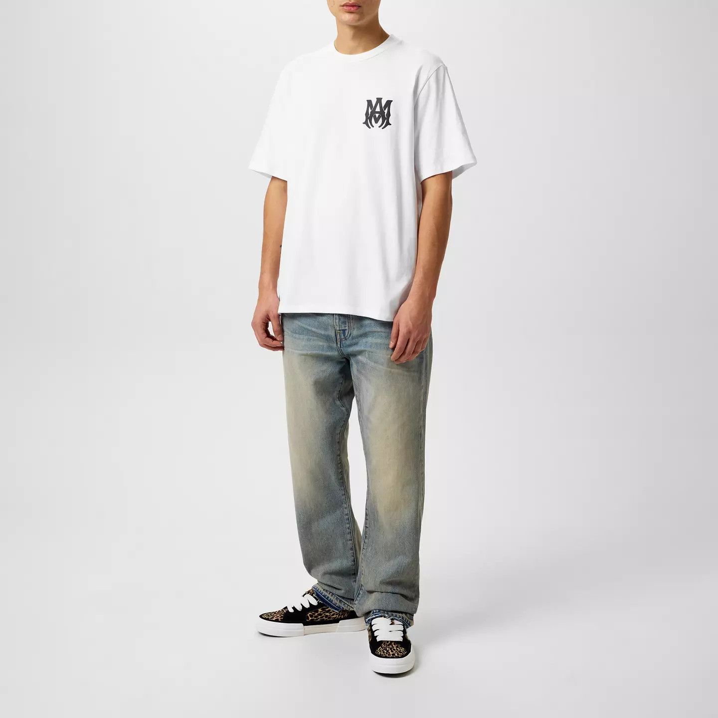 Amiri o1g2r1mq0426 Logo T-Shirt in White Size US L / EU 52-54 / 3 - 5 Thumbnail