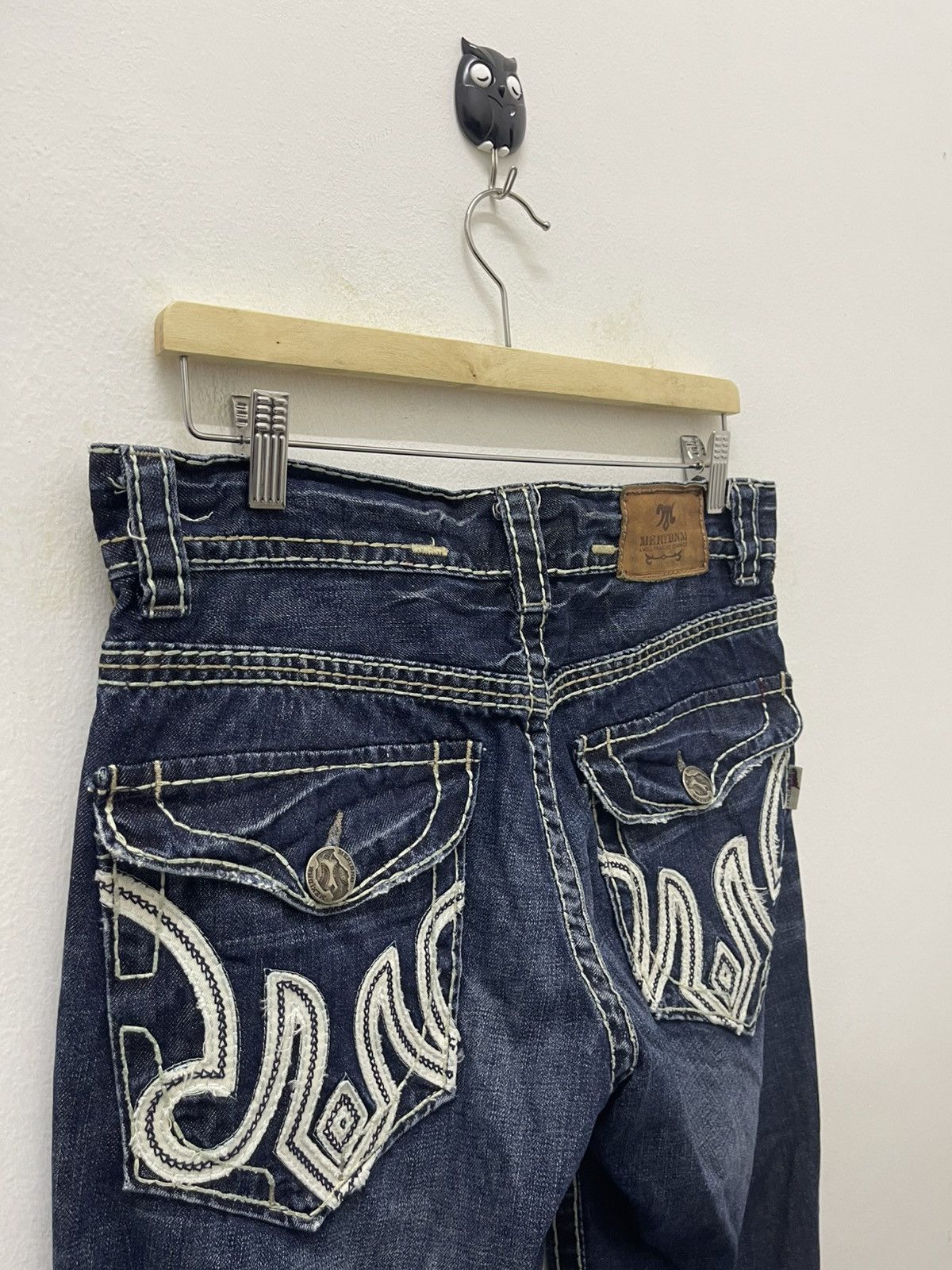 Mek Denim Rare Vintage MEK DENIM Affliction y2k Style Bootcut Flare Size US 31 - 4 Thumbnail