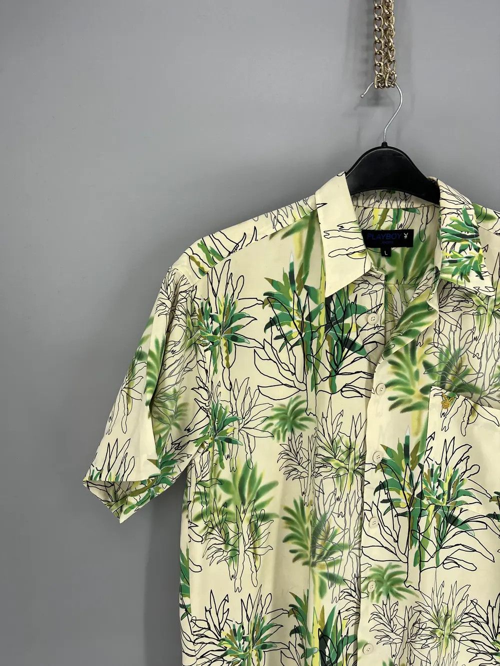 Playboy Vintage Y2K PLAYBOYS Floral Flowers Hawaiian Shirt Size US L / EU 52-54 / 3 - 4 Thumbnail