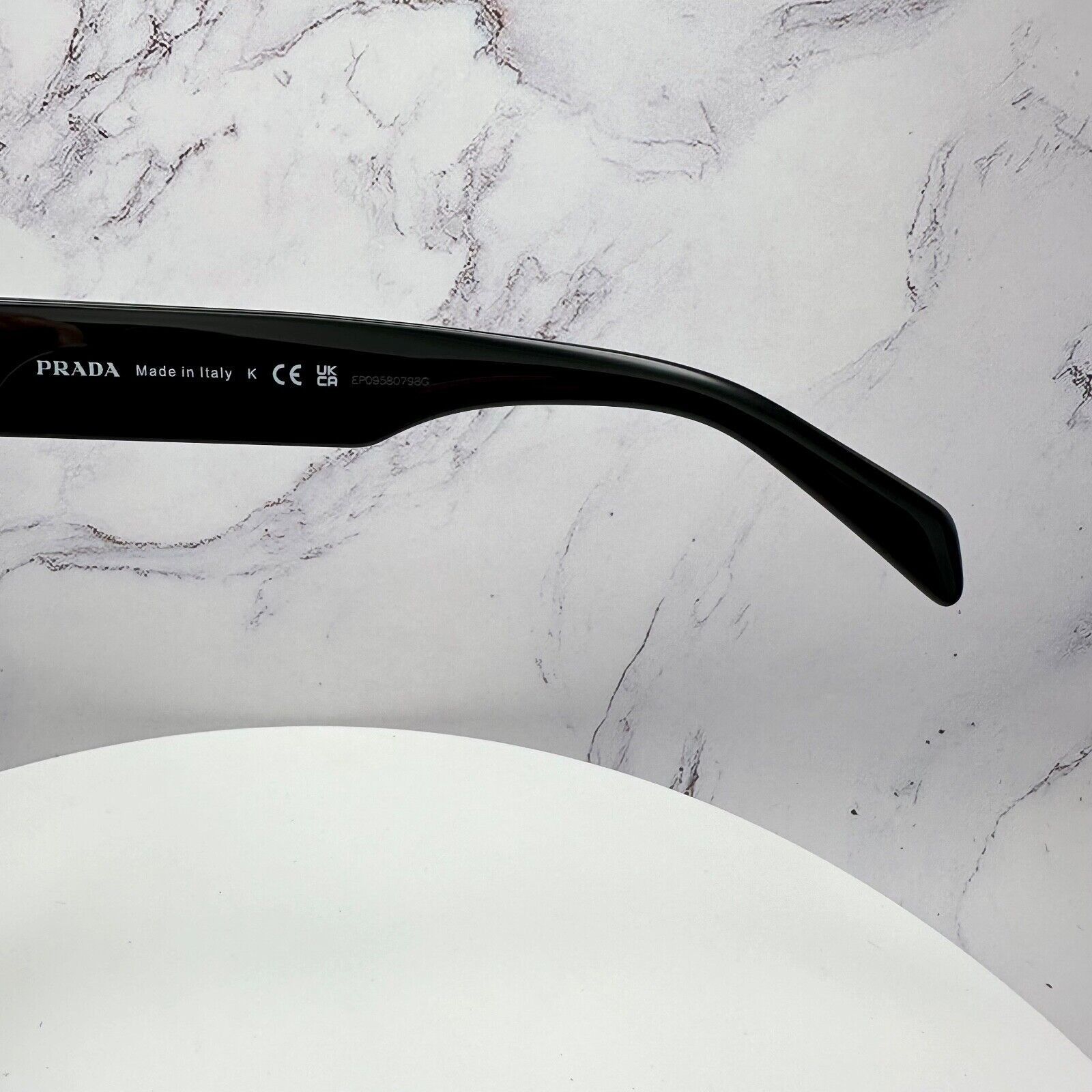 Prada New Prada Black Sunglasses Cat Eye Gold PRADA Metal Logo Size ONE SIZE - 7 Thumbnail