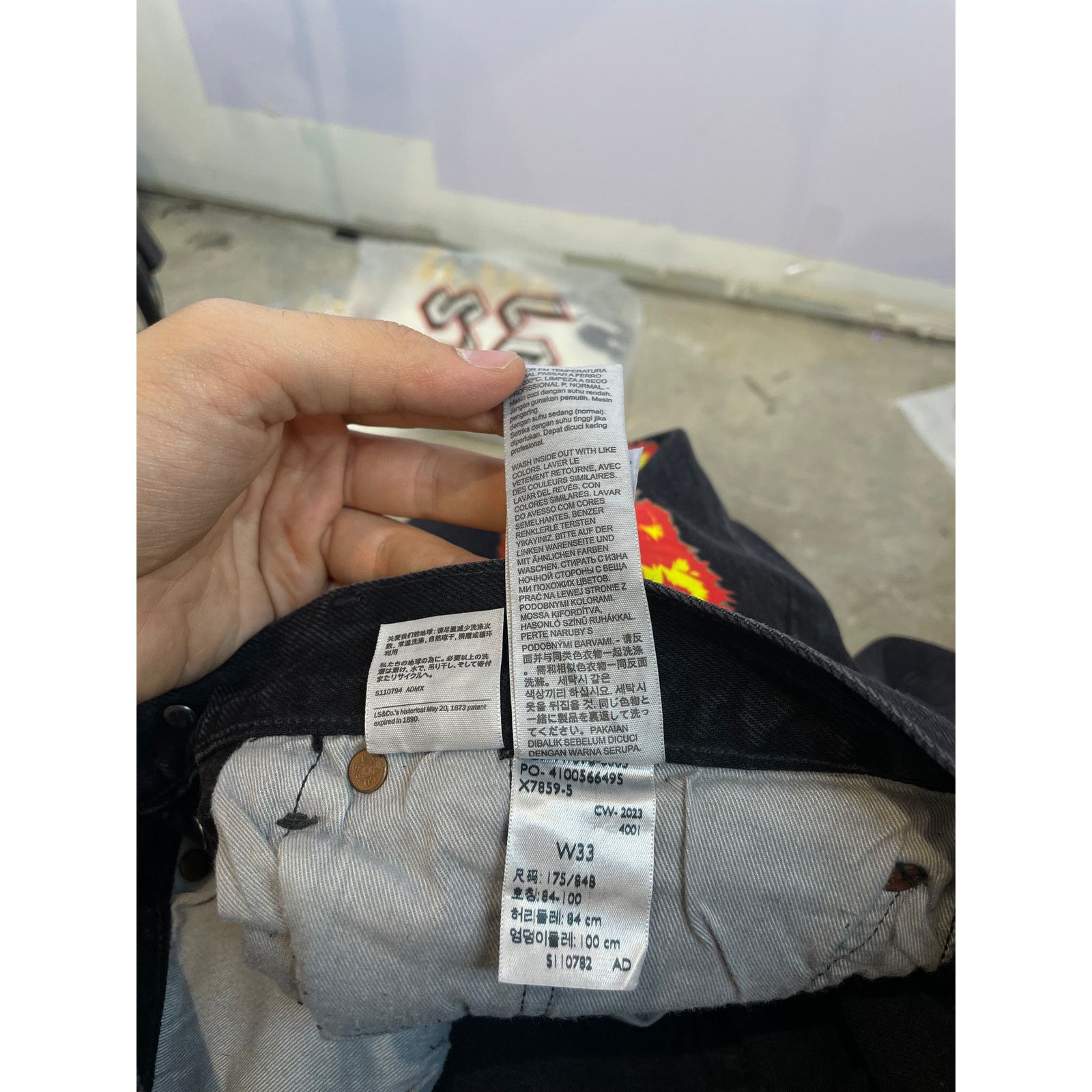 DENIM TEARS Denim Tears Offset Jeans Black Used 33 Size US 33 - 9 Thumbnail