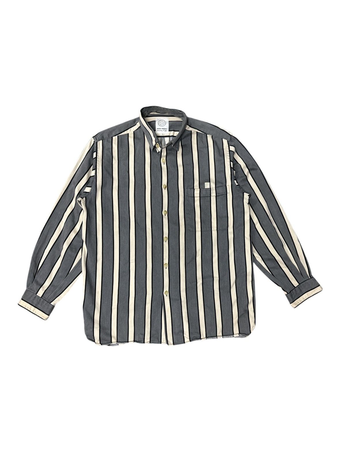 GENERAL RESEARCH 2000 STRIPED BUTTON UP SHIRT
