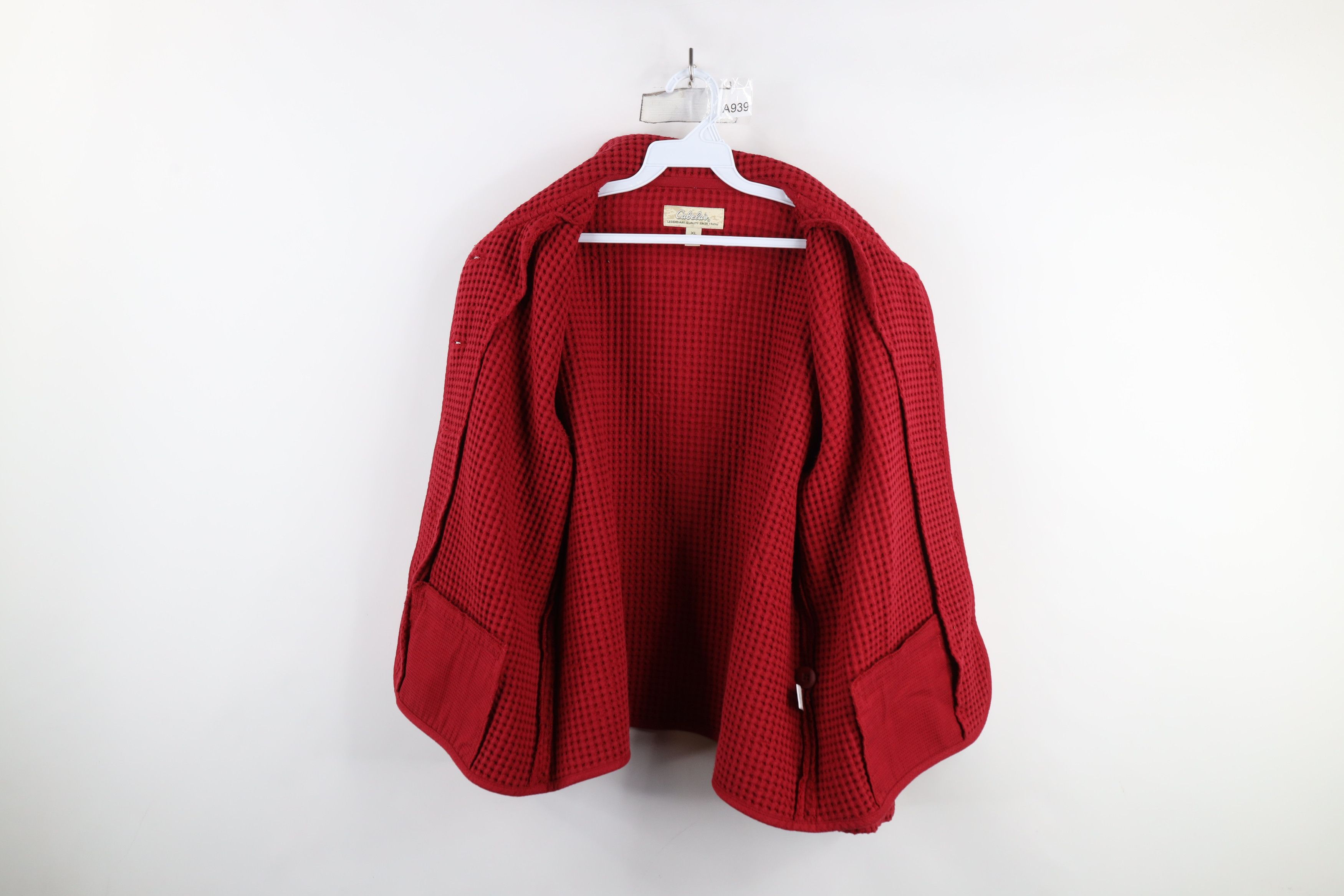 Cabelas × Vintage Vintage Cabelas Thermal Knit Button Sweater Blazer Jacket Size XL / US 12-14 / IT 48-50 - 10 Thumbnail