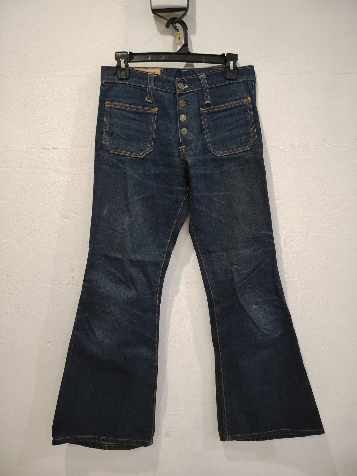 Japanese Brand Distressed dark blue japan jeans Size 30" / US 8 / IT 44 - 1 Thumbnail
