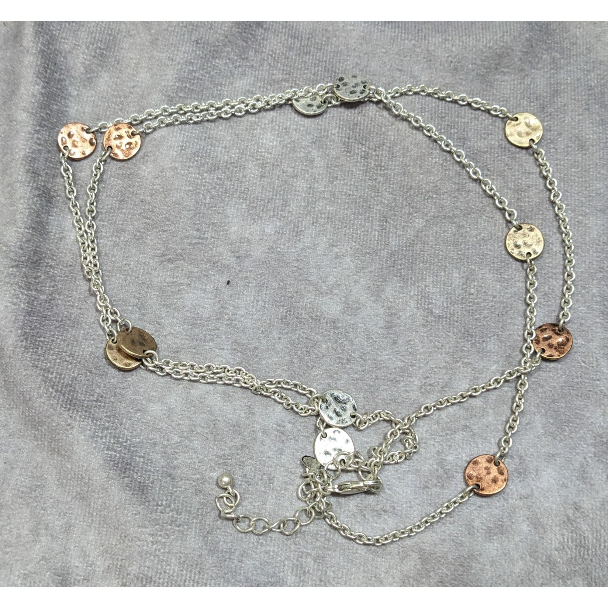 Other Premier Designs Brutalist Hammered Coin Station Necklace Size ONE SIZE - 4 Thumbnail