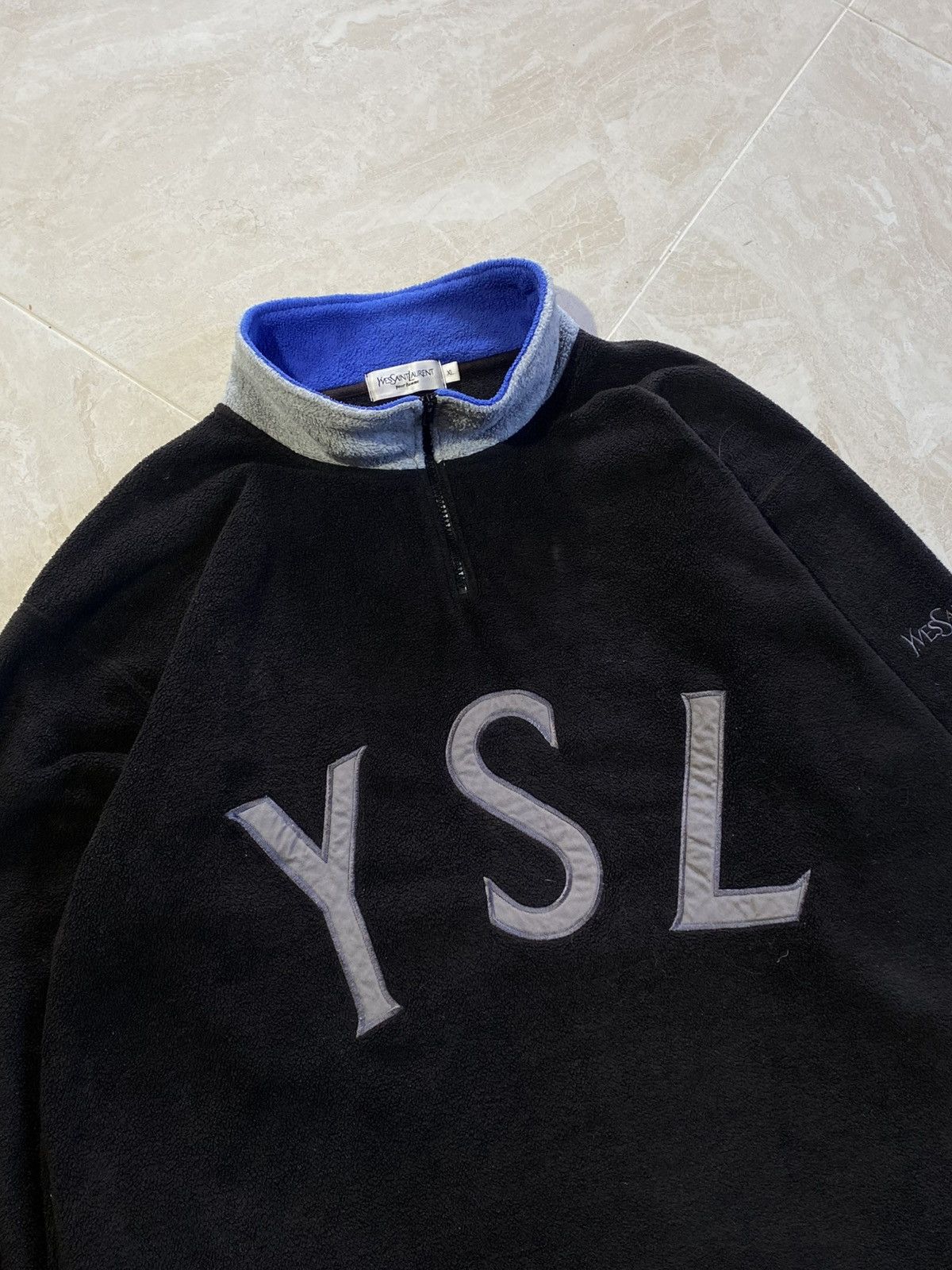 Yves Saint Laurent YSL Yves Saint Laurent Fleece Pullover Sweater Drake Vibes Size US XL / EU 56 / 4 - 2 Thumbnail