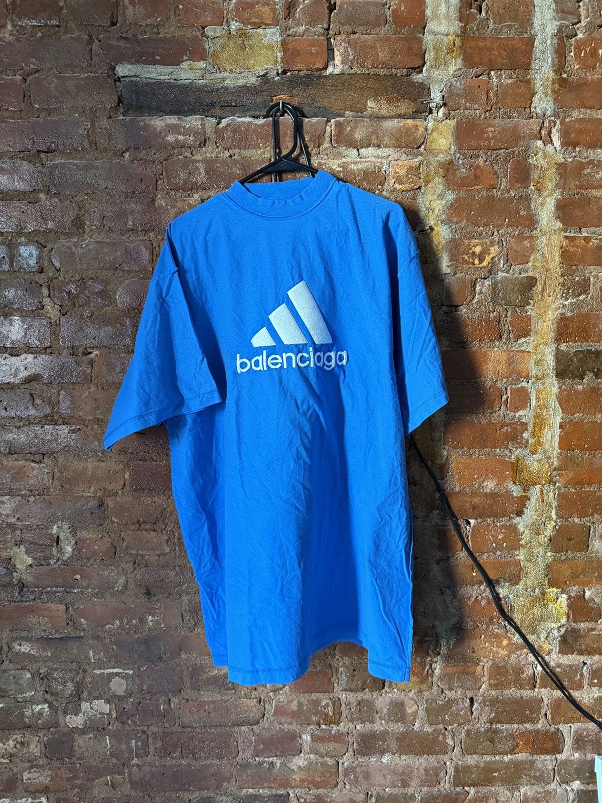 Adidas × Balenciaga New! 💙 Balenciaga Adidas Embroidered T-Shirt Size US M / EU 48-50 / 2 - 1 Thumbnail
