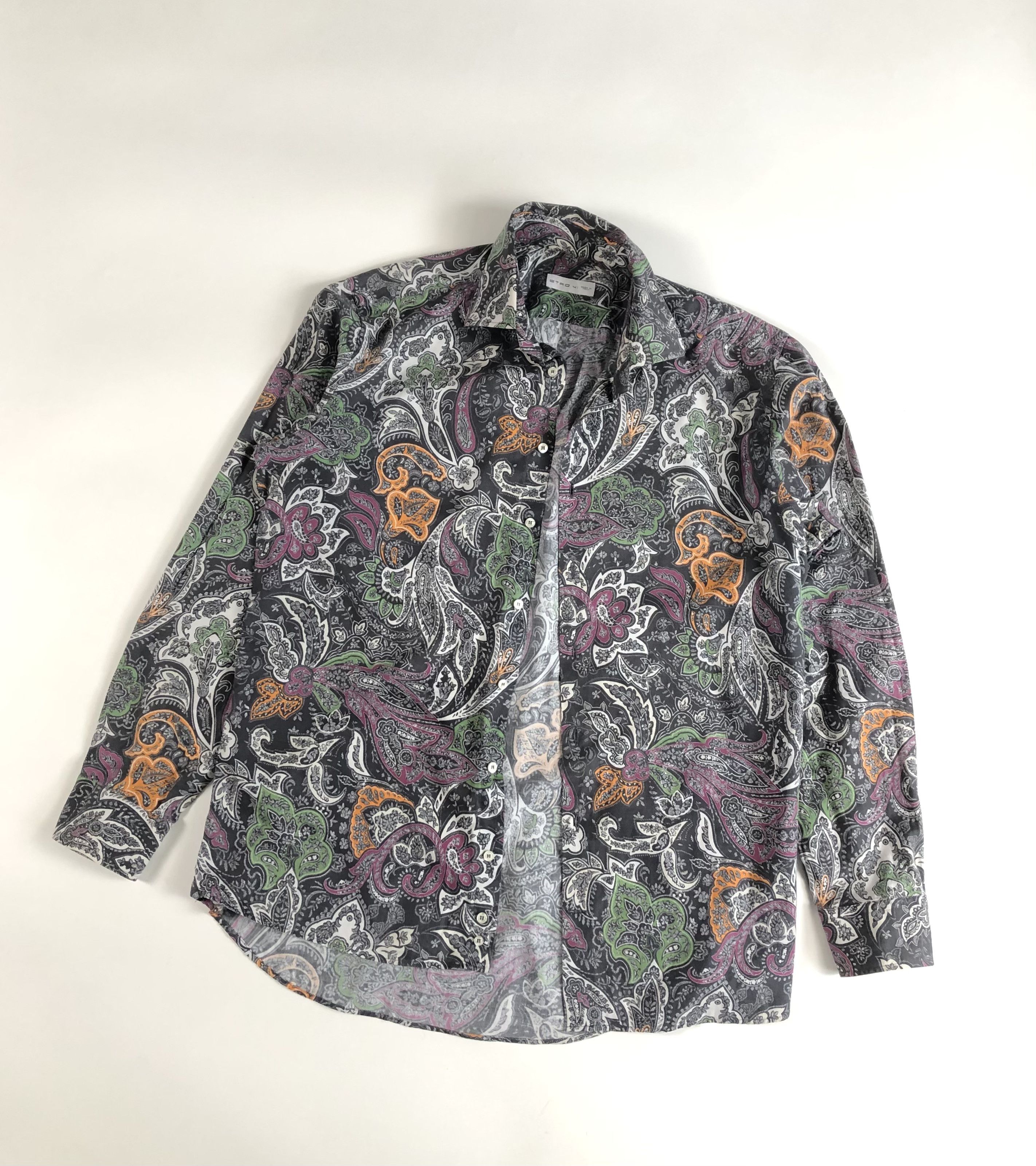 Etro Etro Multicolor Paisley Print Cotton Shirt Size US L / EU 52-54 / 3 - 1 Thumbnail