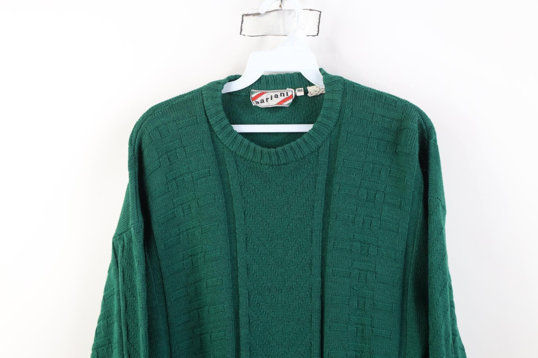 Vintage Vintage 90s Streetwear Zig Zag Cross Weave Crewneck Sweater Size US M / EU 48-50 / 2 - 2 Thumbnail
