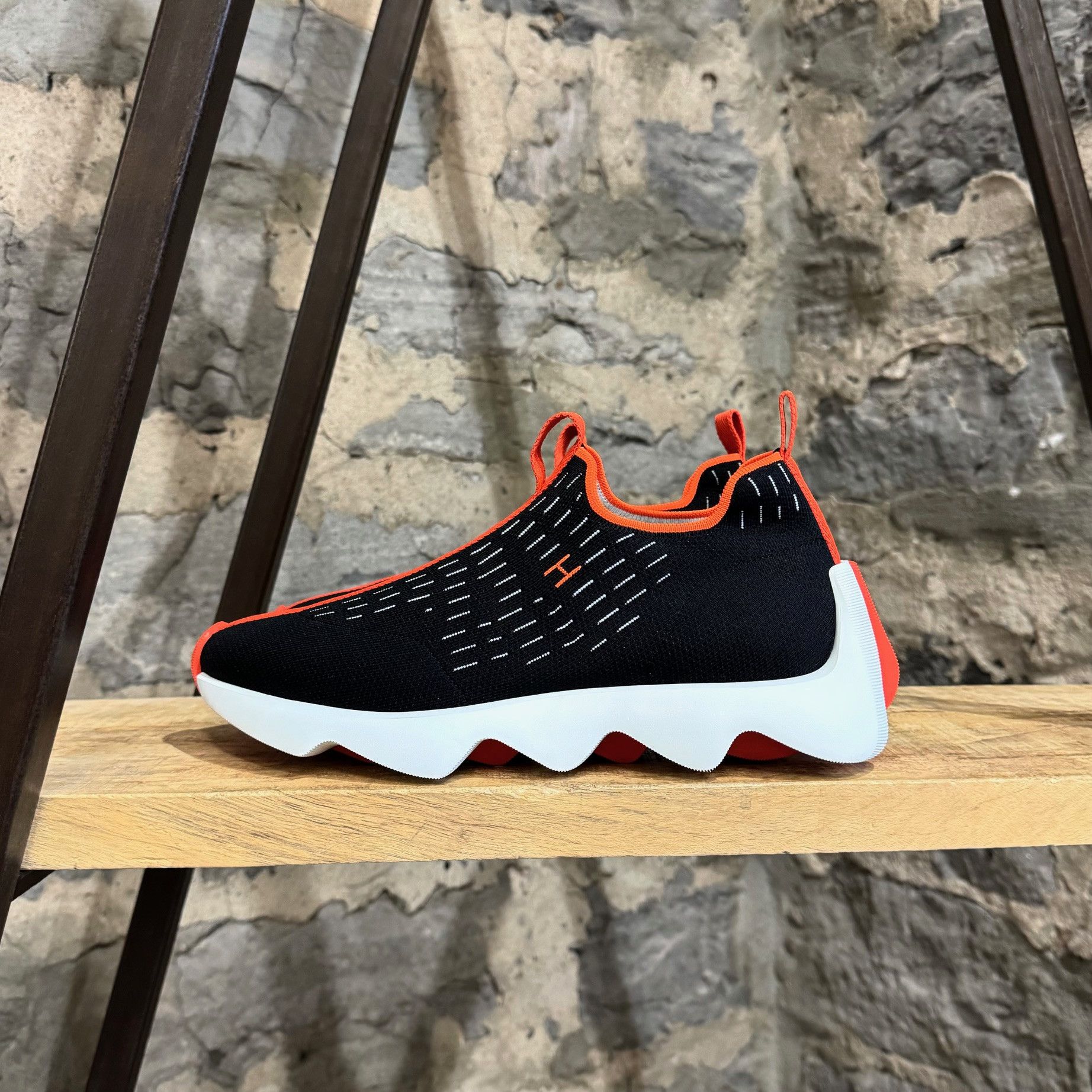 Hermes Hermès Black Eclair Technical Knit Sneakers Size US 7.5 / EU 40-41 - 6 Thumbnail