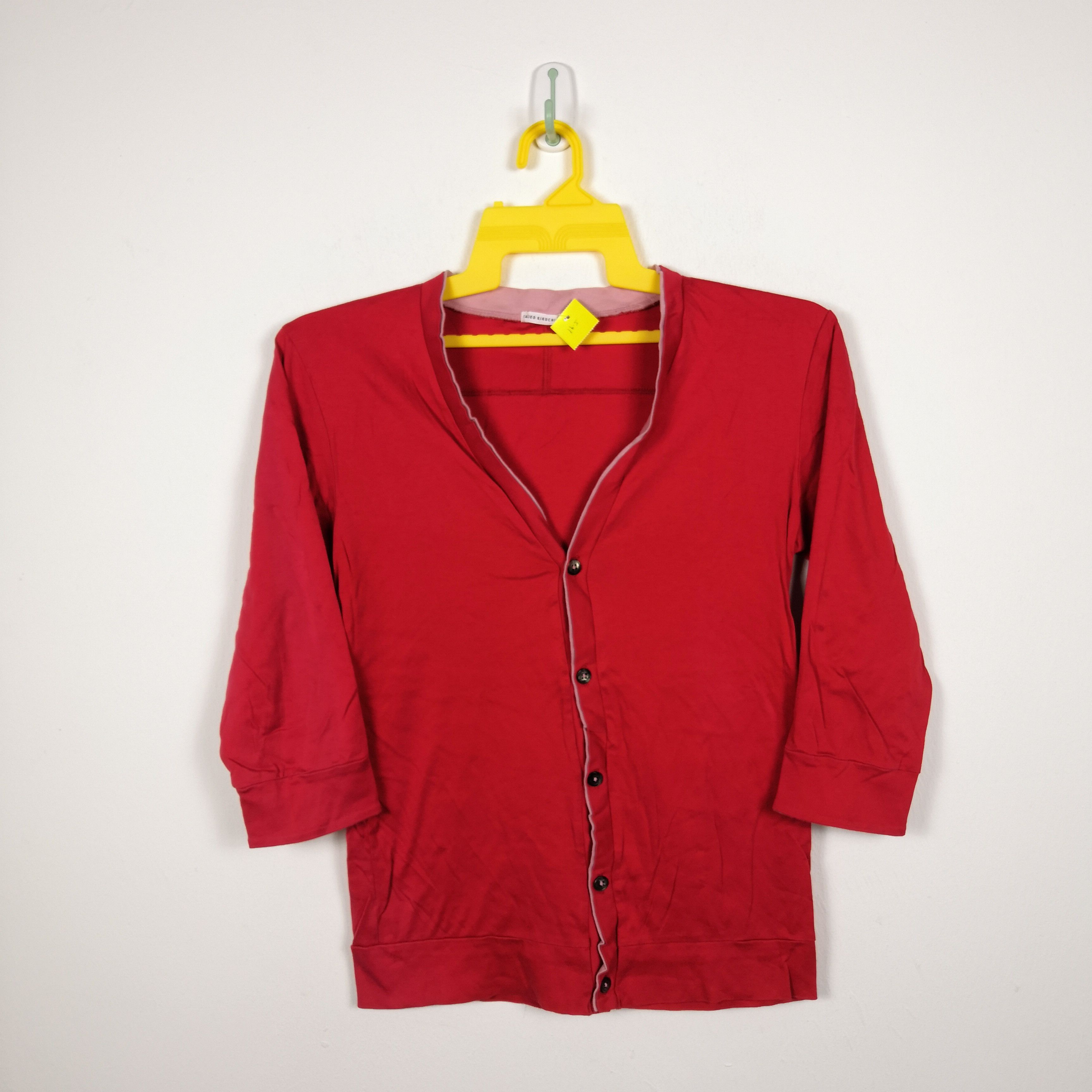 Japanese Brand Vintage Y2K Takeo Kikuchi T-Shirt Japanese Cardigan Sweater Size S / US 4 / IT 40 - 2 Thumbnail
